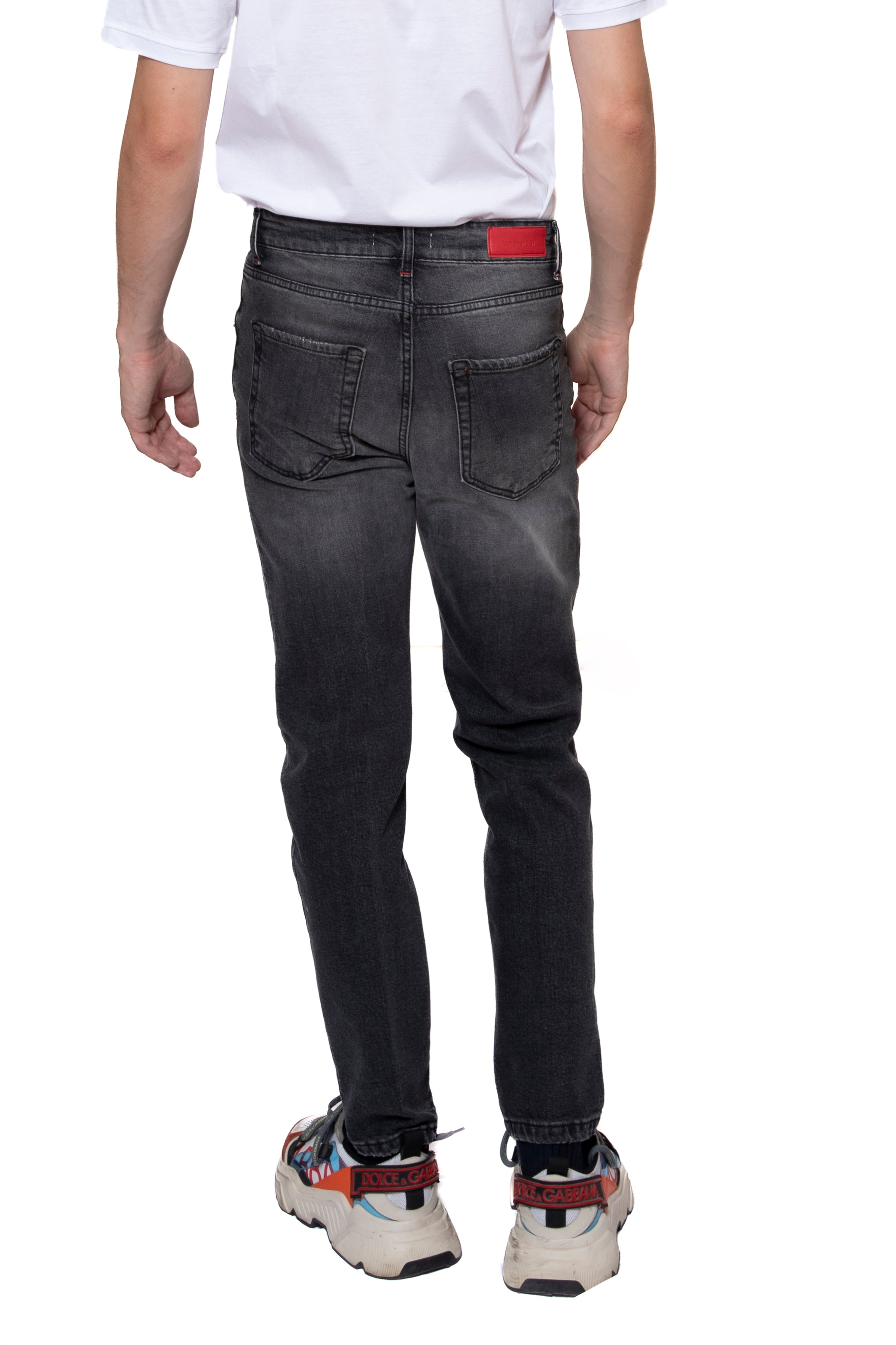 CAVALIERE JEANS NERO LAVAGGIO 3