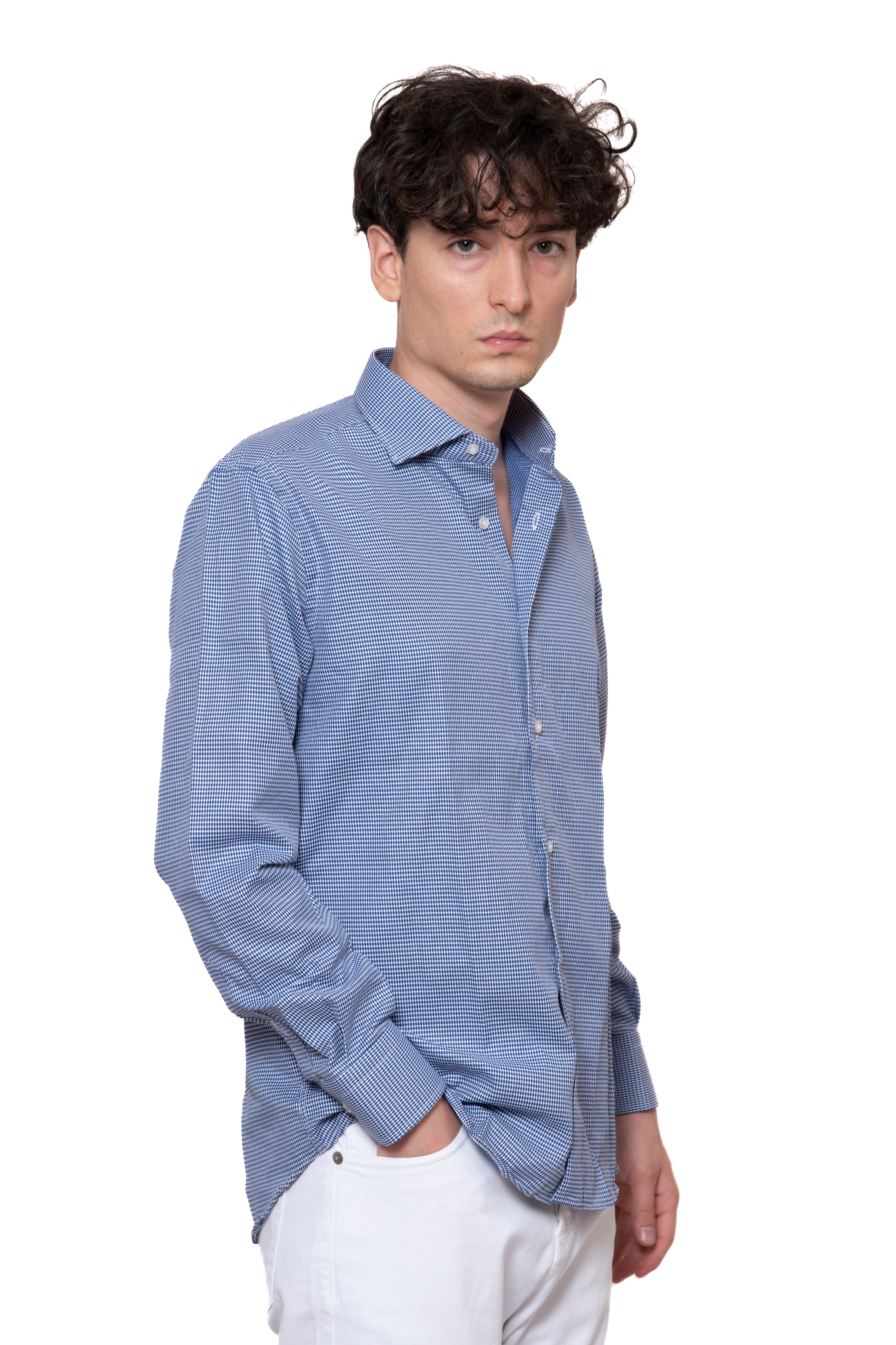 CAMICIA MICROPOIS BLU