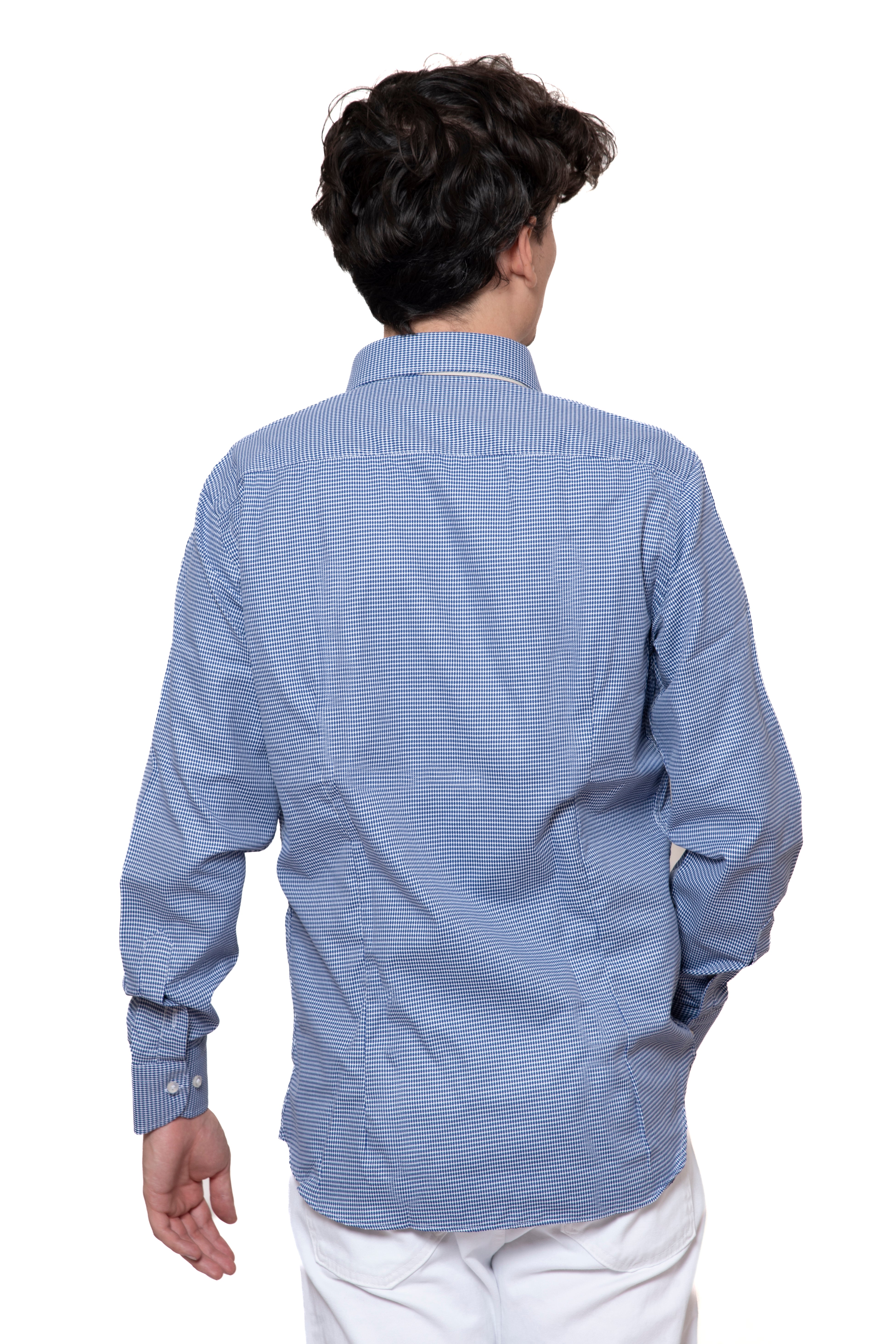 CAMICIA MICROPOIS BLU