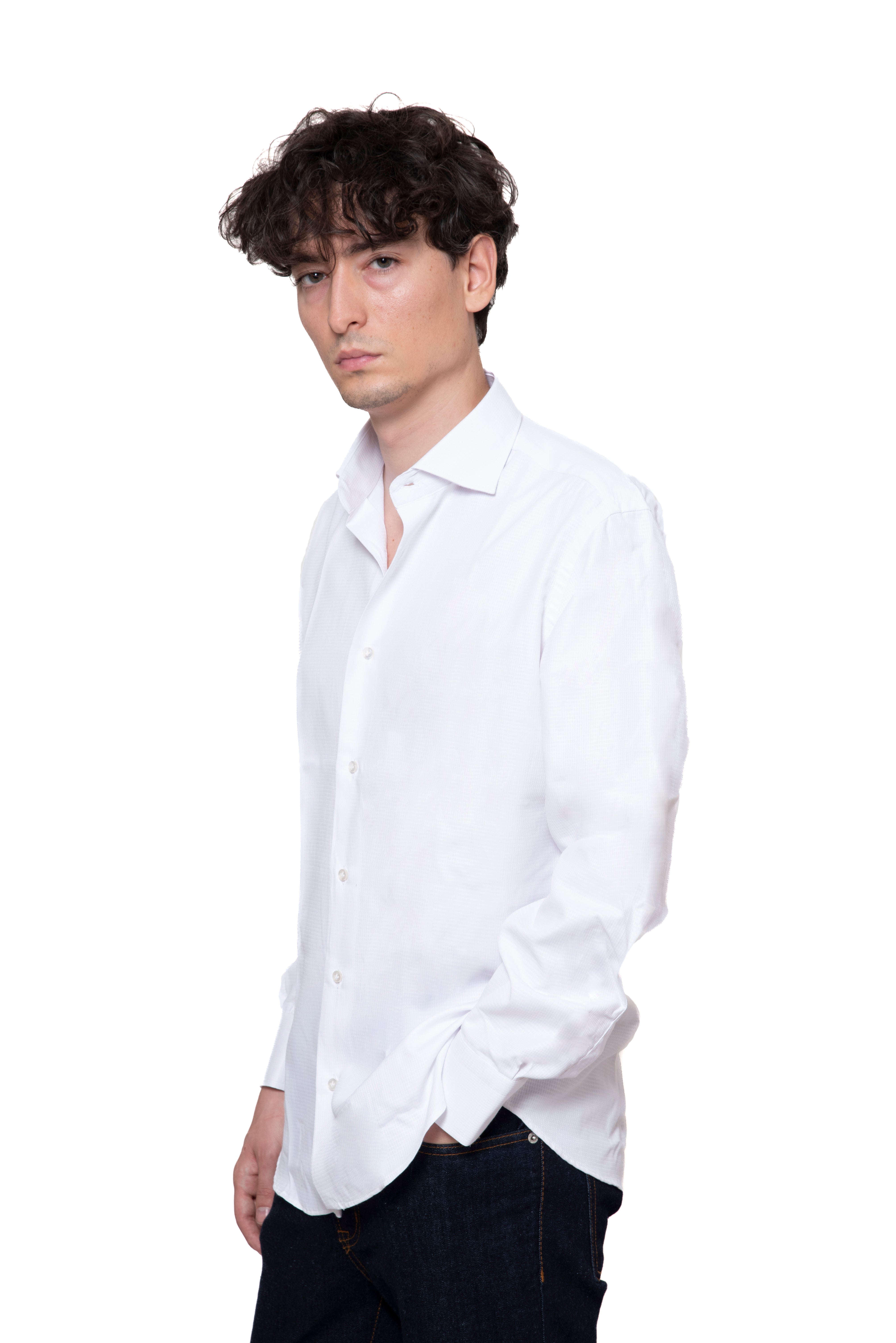 CAMICIA 100% COTONE BIANCA OPERATO