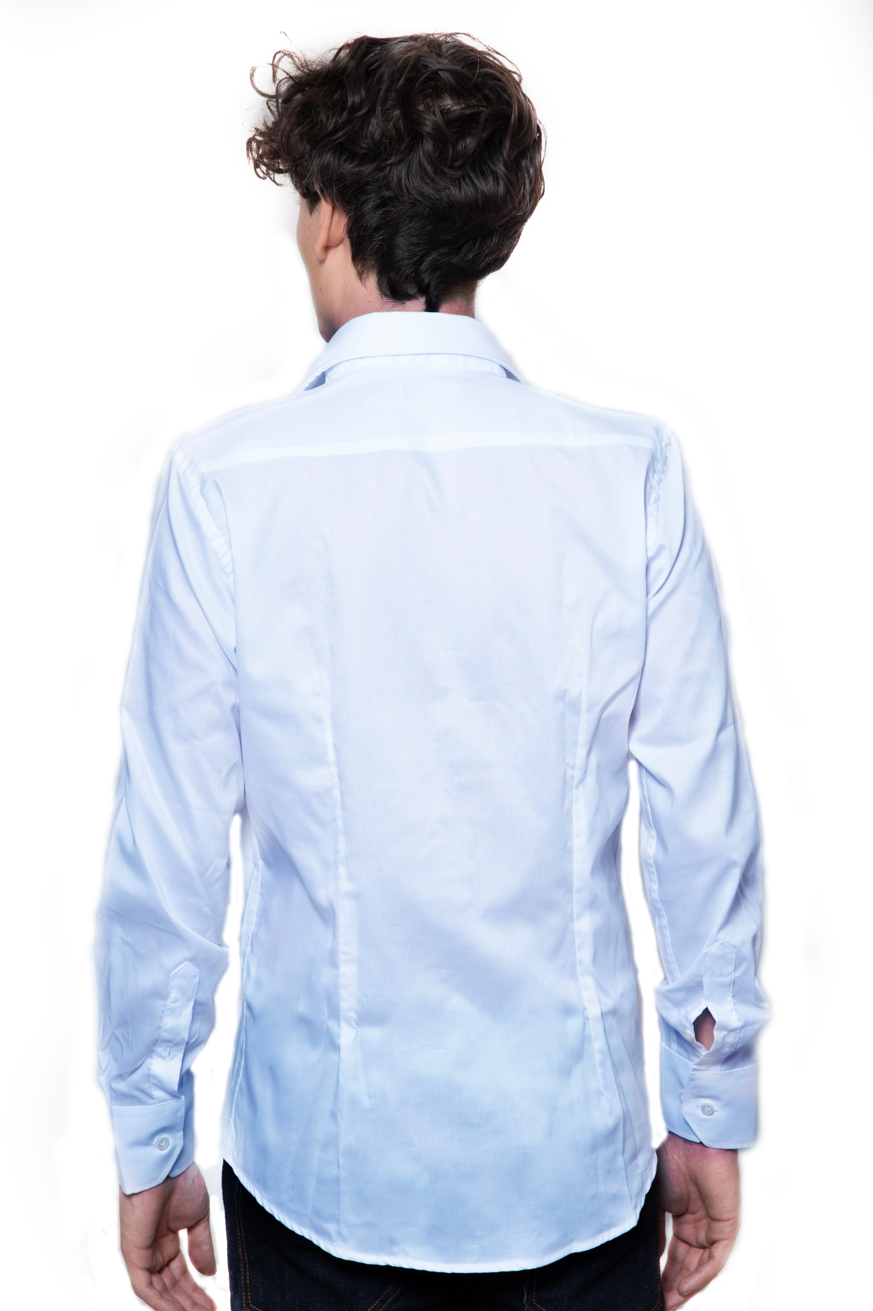 CAMICIA 100% COTONE AZZURRA