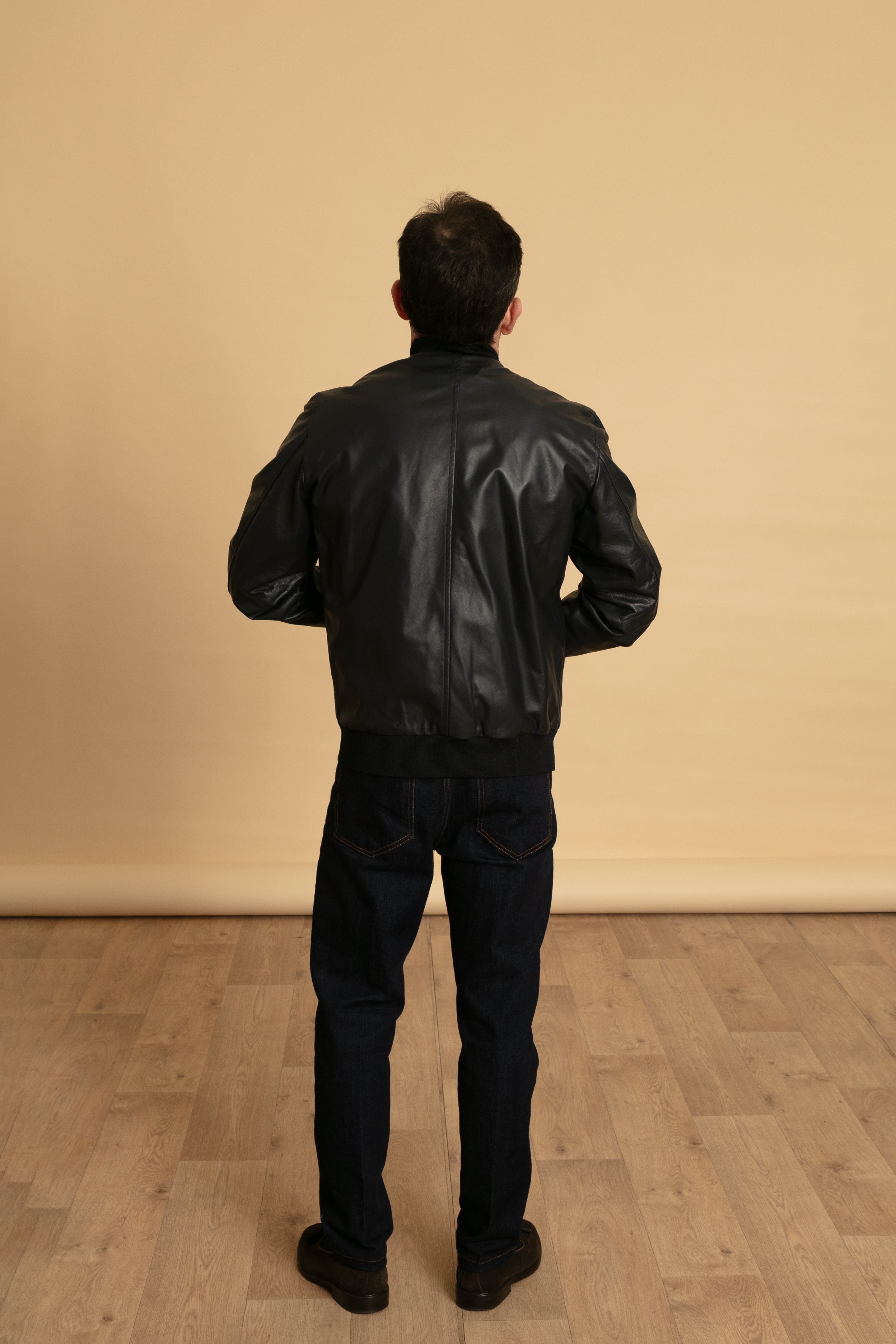 Giubbino in pelle nero
