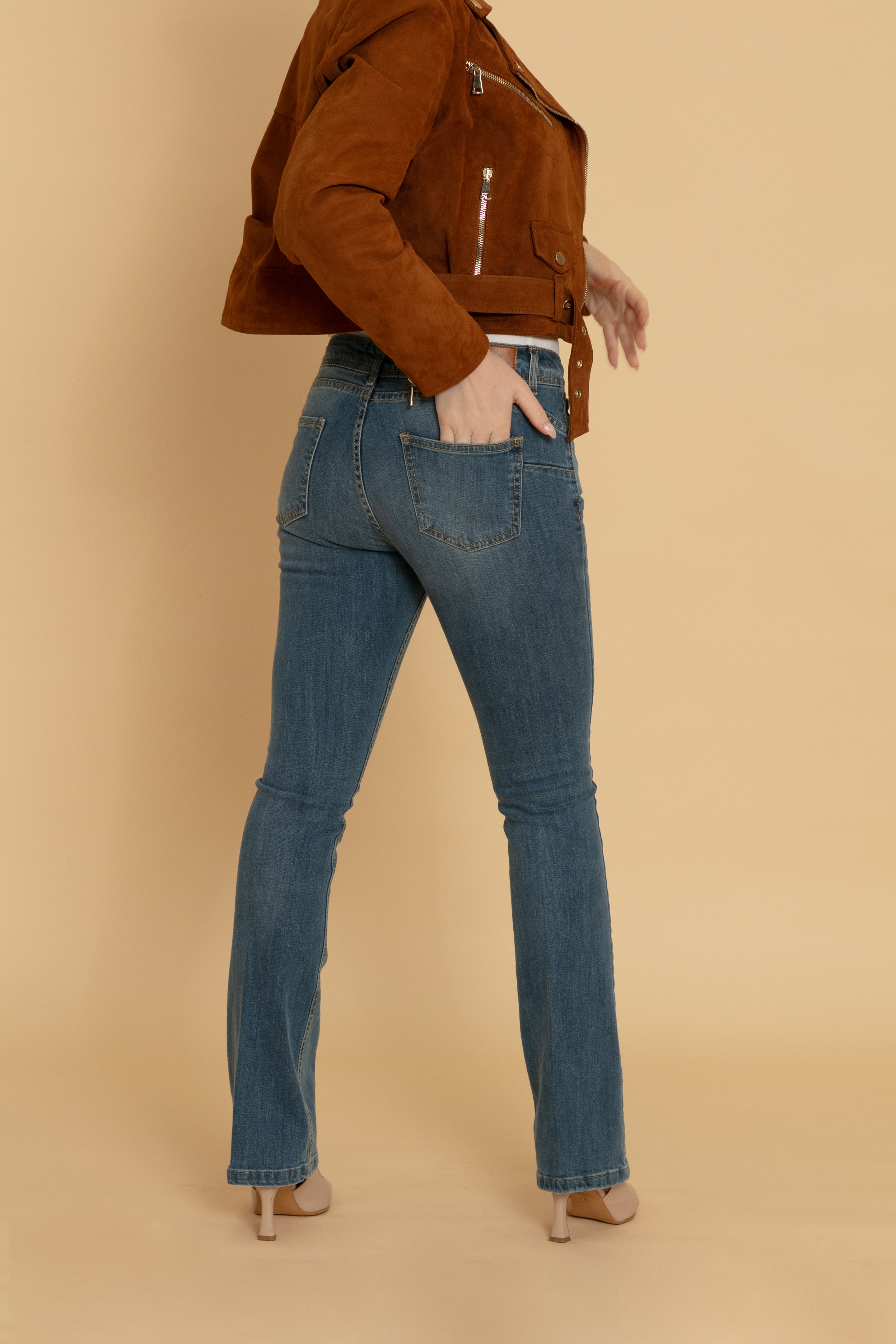 CAVALIERE JEANS BLU DONNA LAVAGGIO CHIARO