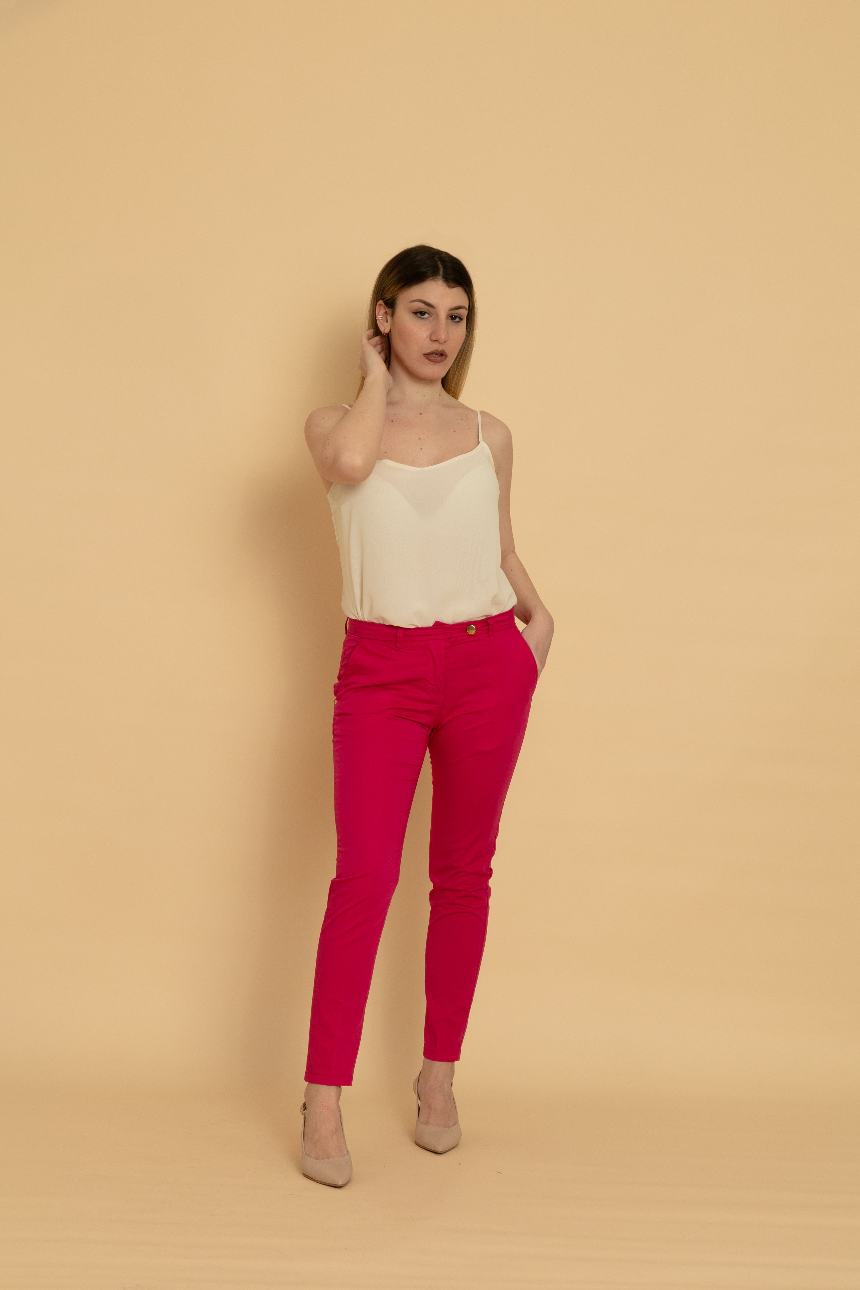 Pantalone Tasca America Donna Fucsia