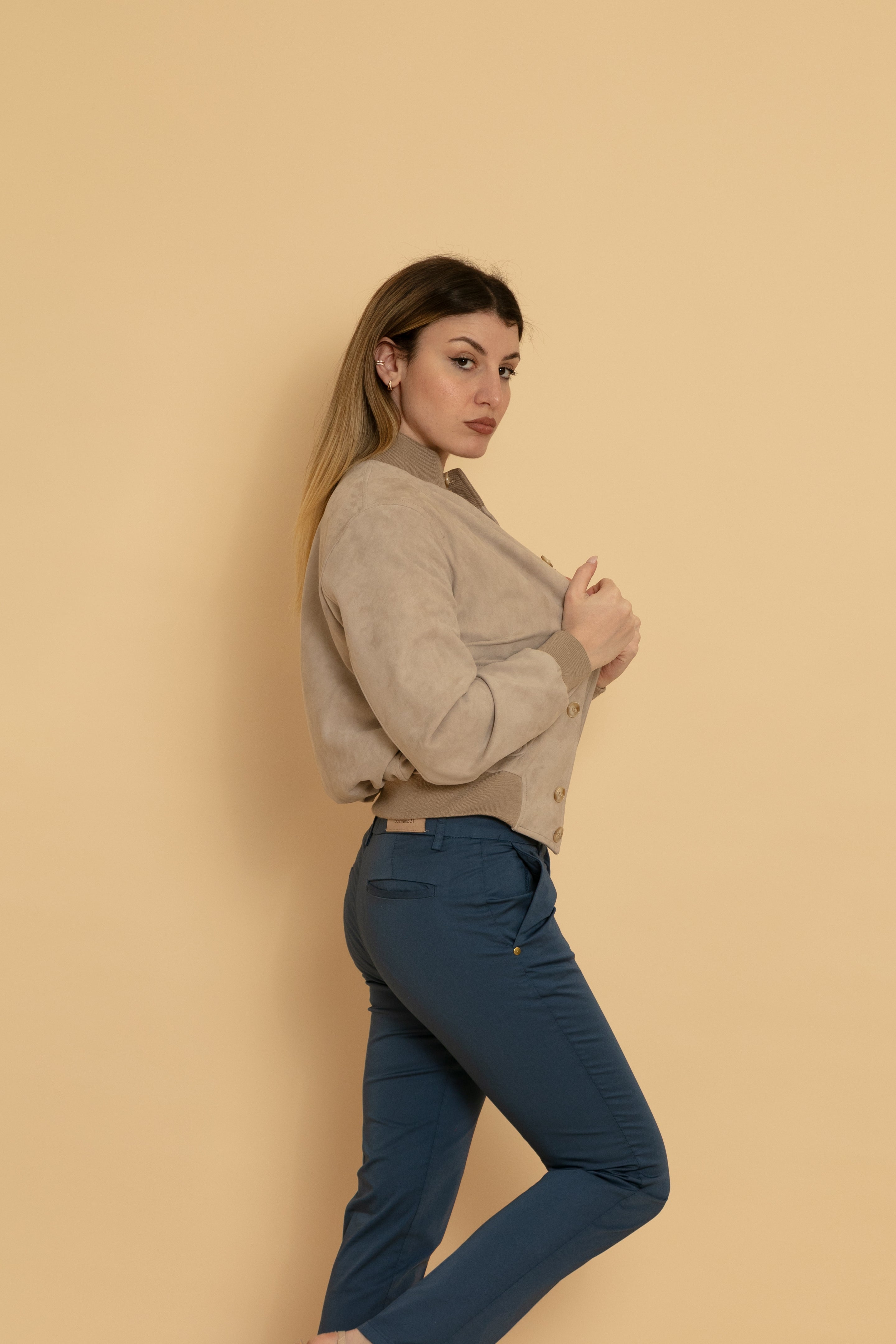 Pantalone Tasca America Donna Blu Rennino