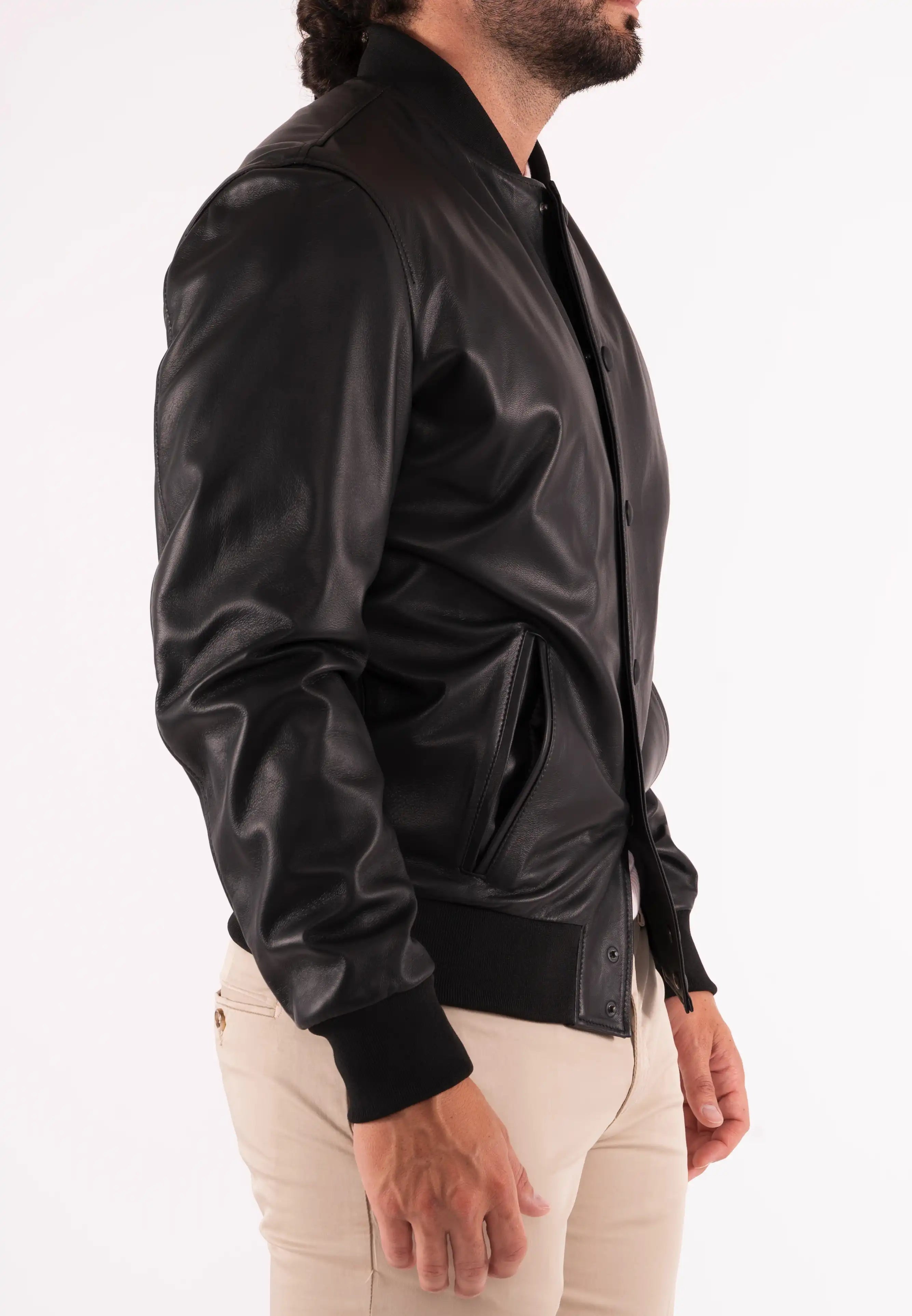GIUBBINO IN PELLE NERO