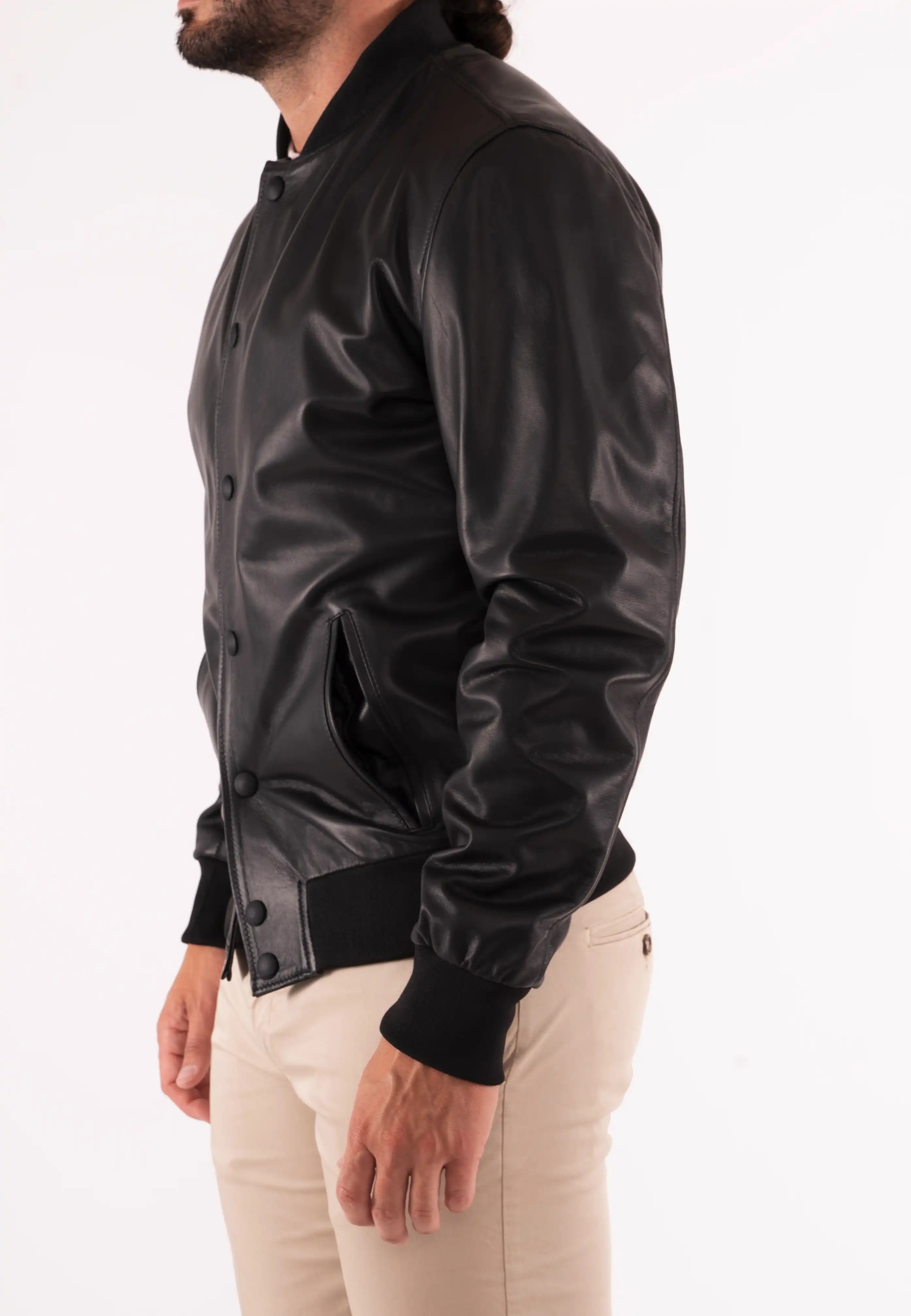 GIUBBINO IN PELLE NERO