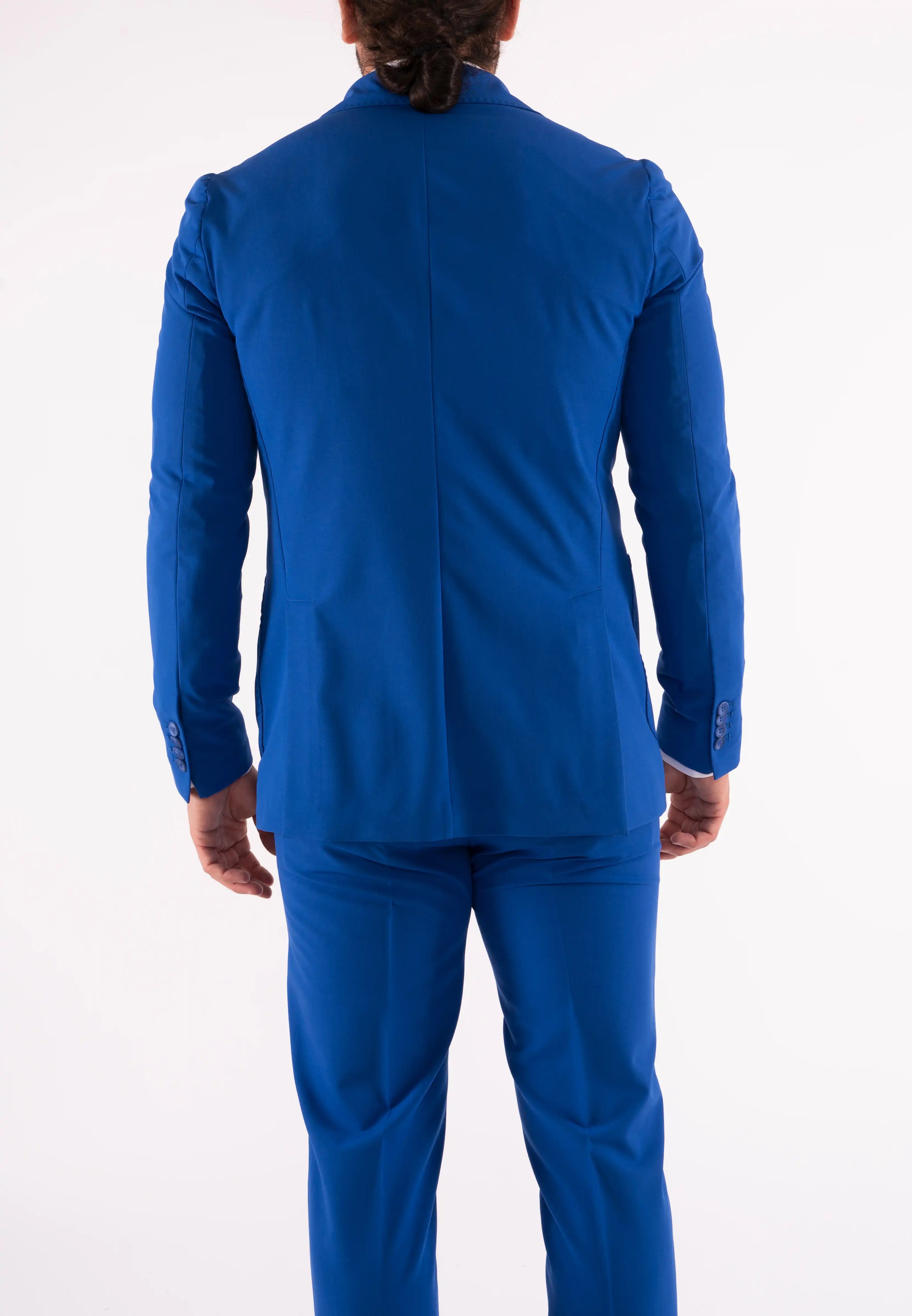 ABITO UOMO DOPPIO PETTO BLU ELETTRICO