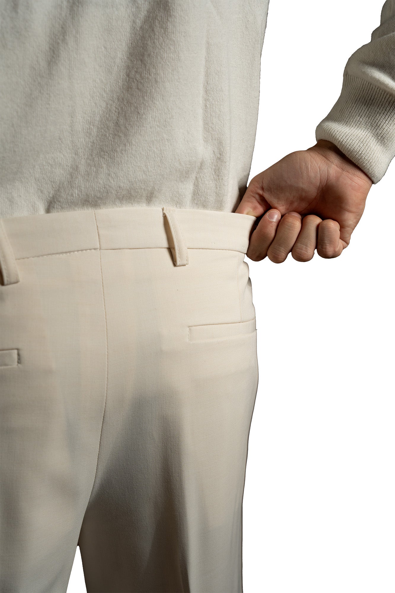 Pantalone con molla in lana – tasca America