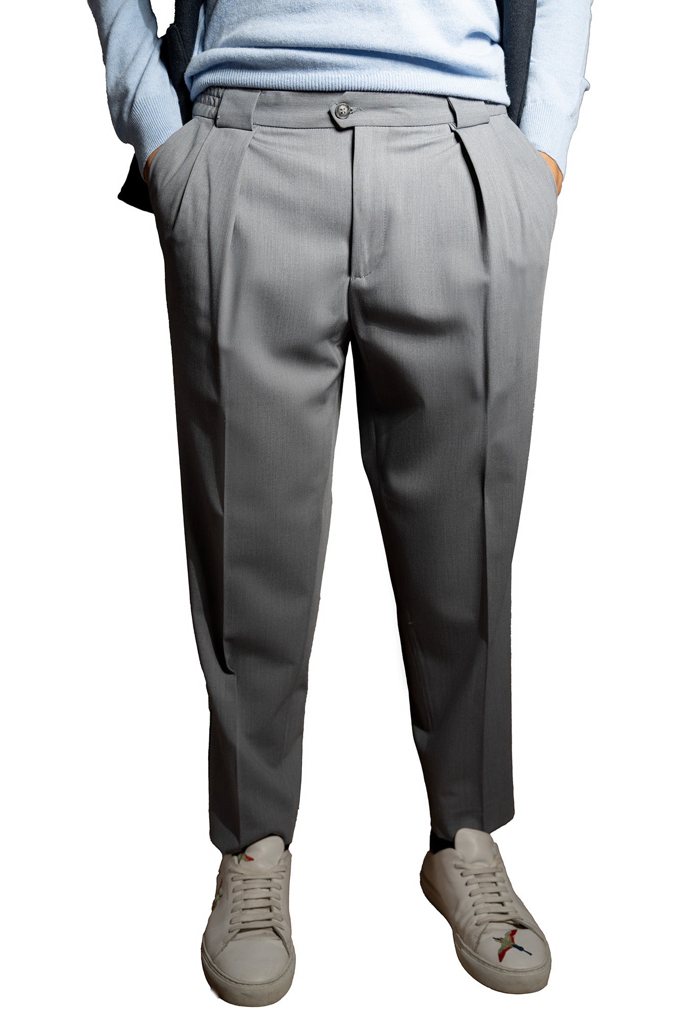 Pantalone con molla in lana – tasca America