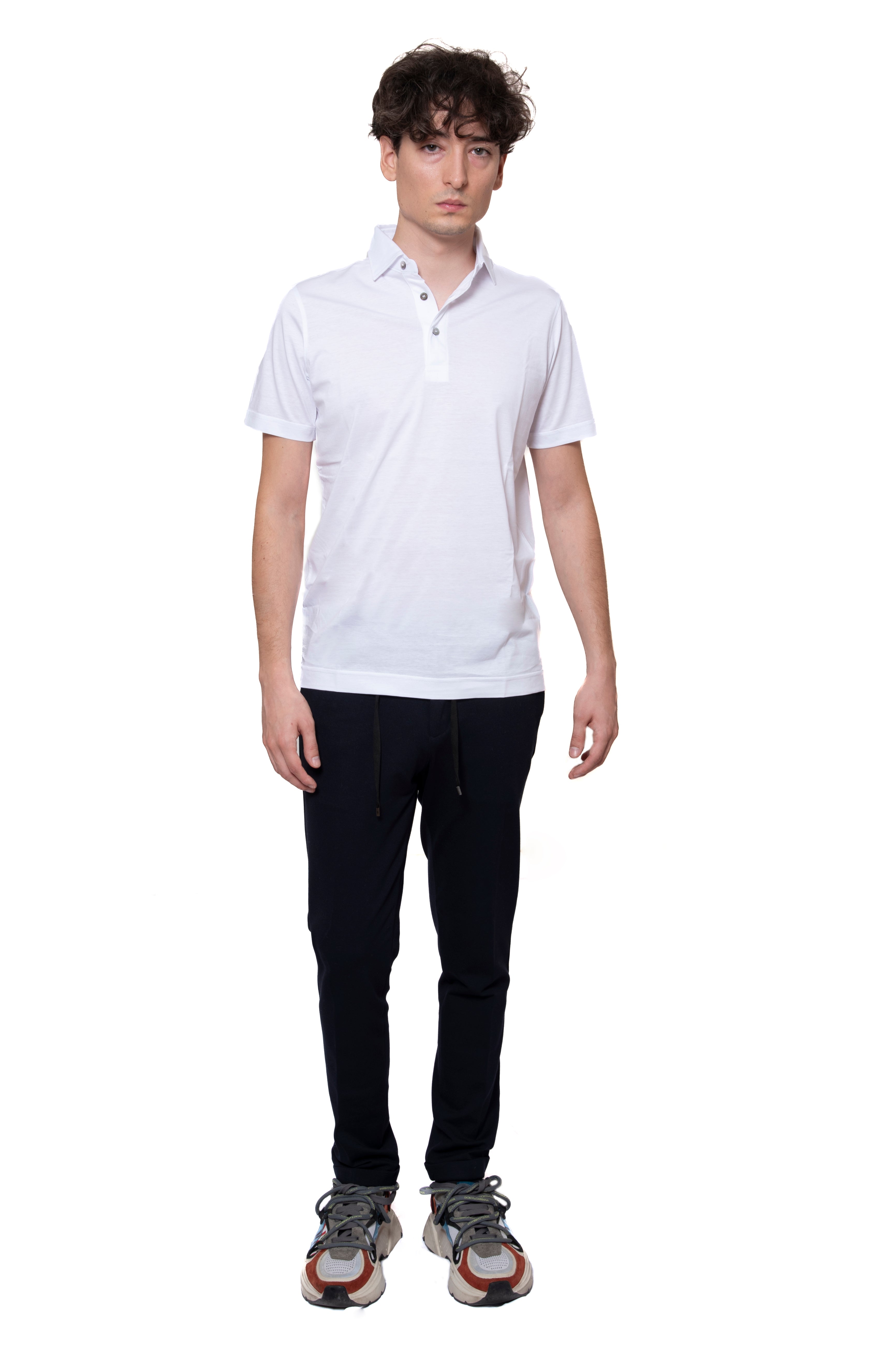 POLO FILO DI SCOZIA BIANCA