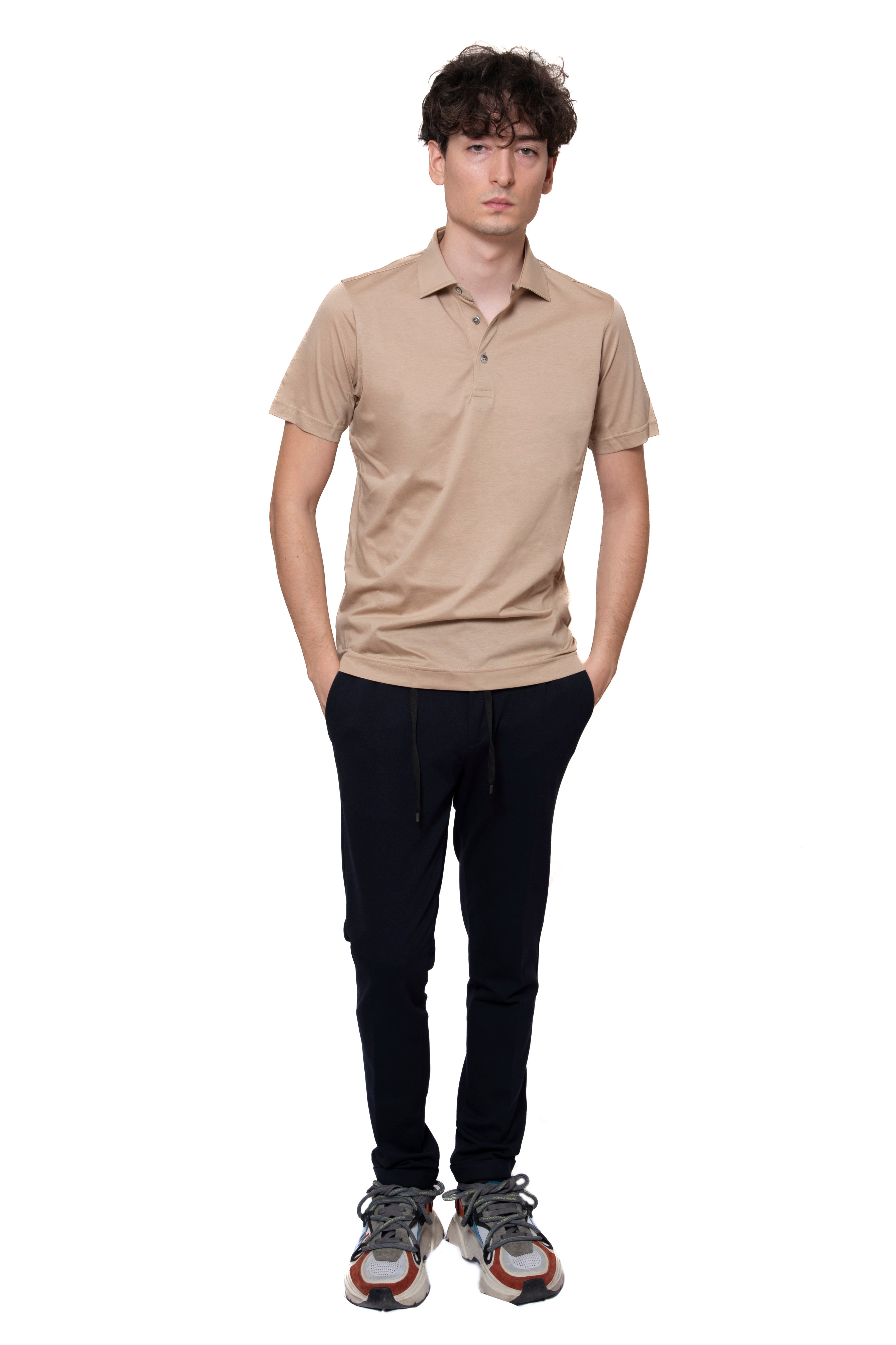 POLO FILO DI SCOZIA BEIGE