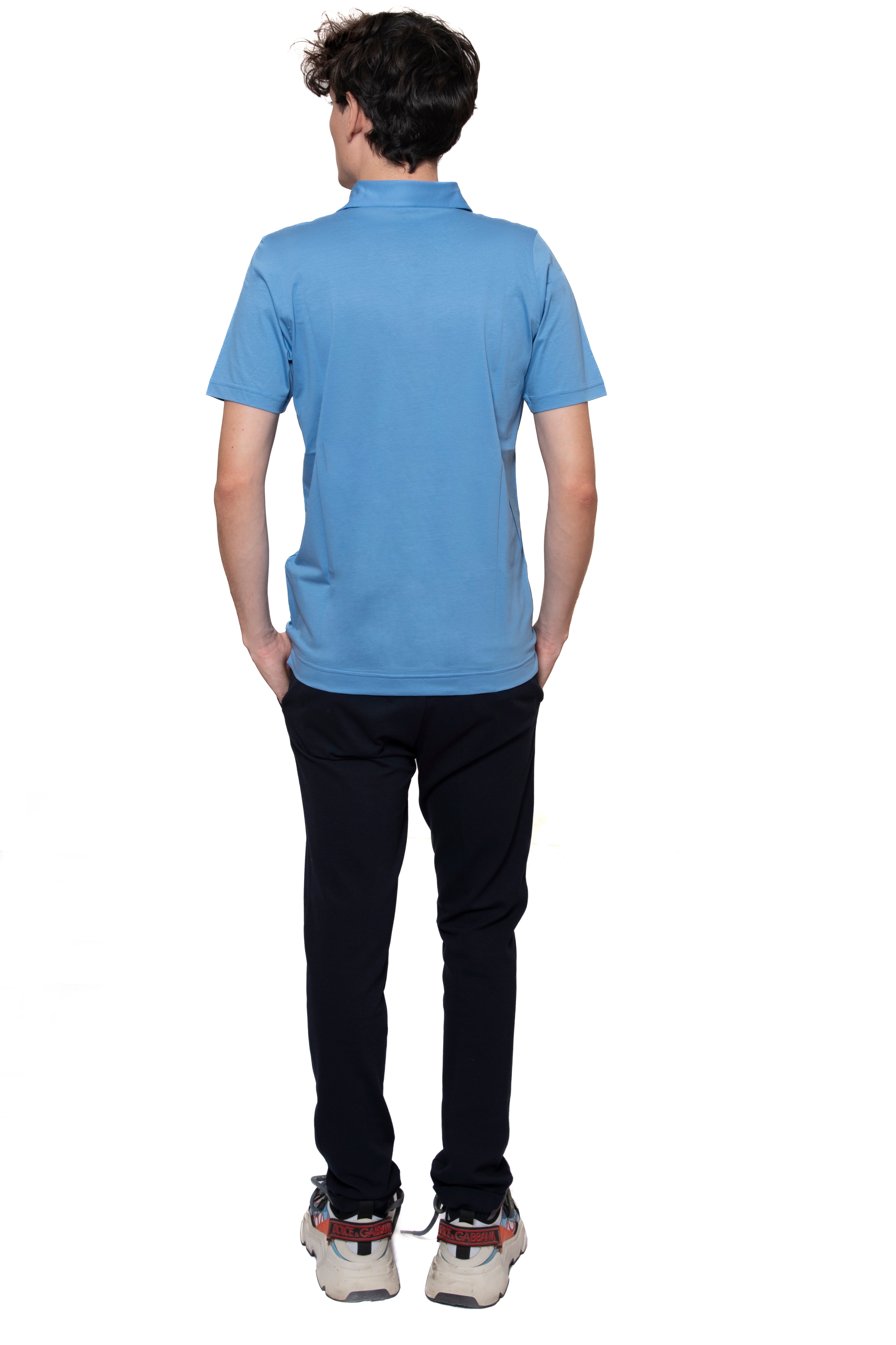 POLO FILO DI SCOZIA CIELO