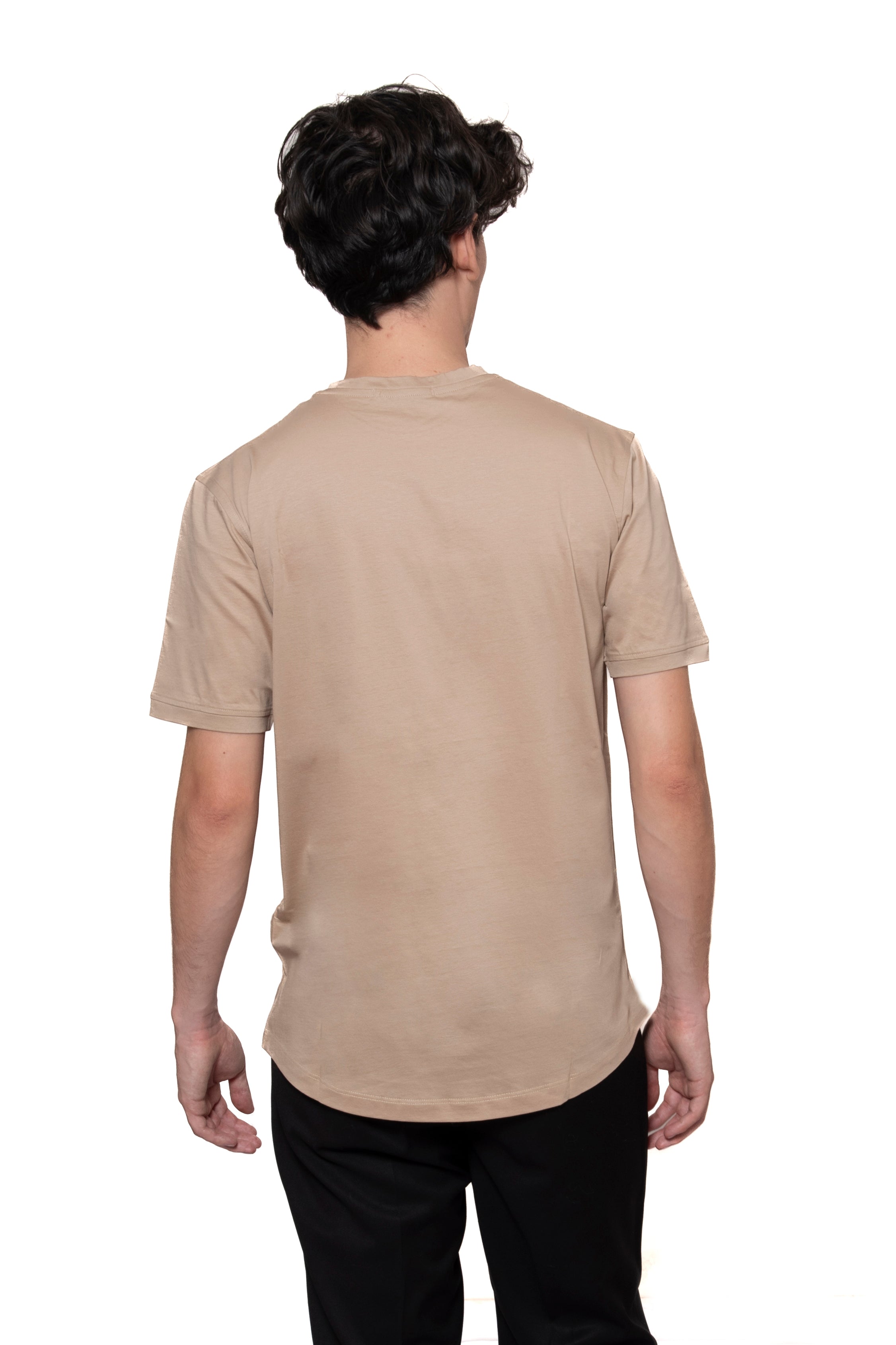 T-SHIRT FILO DI SCOZIA BEIGE