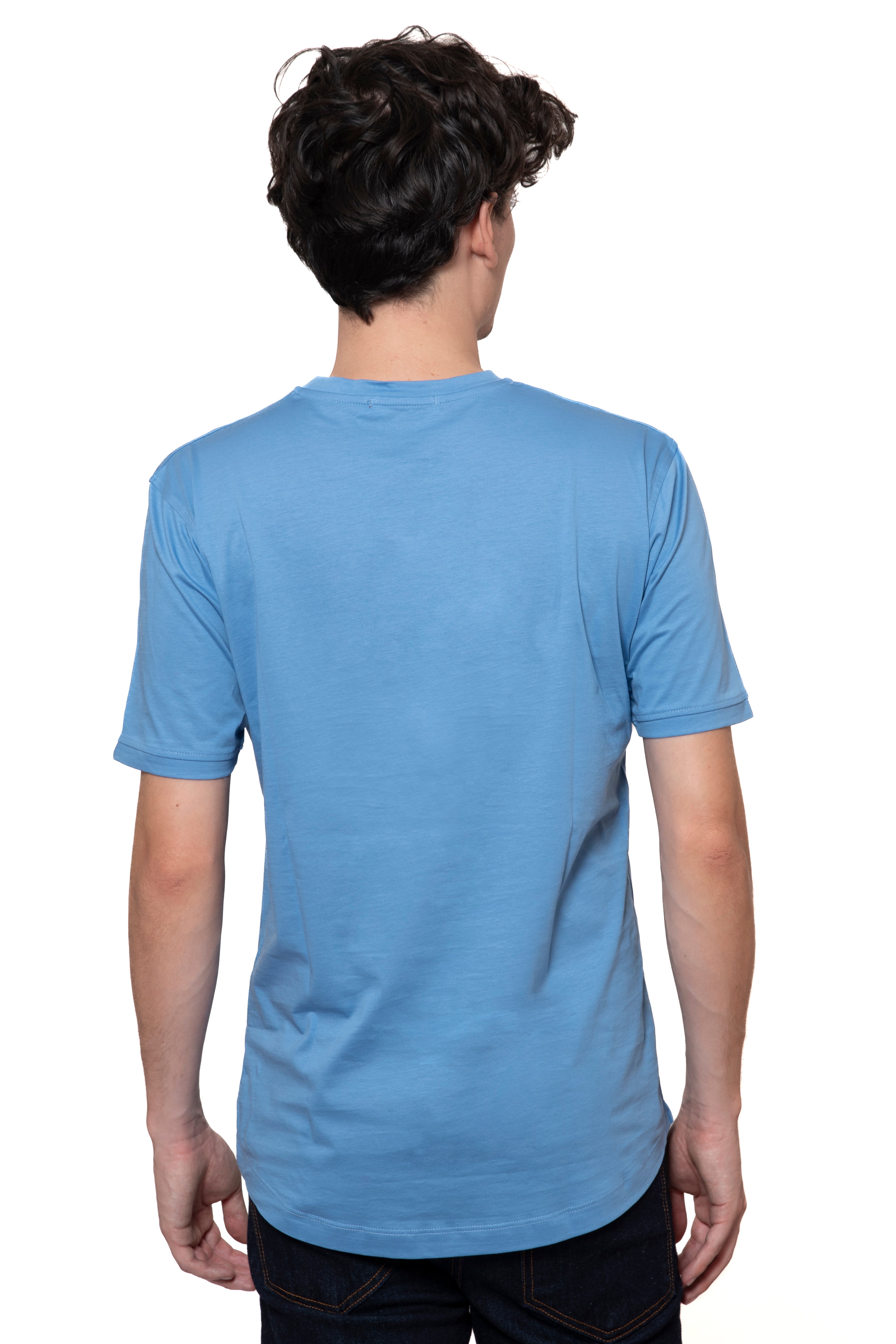 T-SHIRT FILO DI SCOZIA CIELO