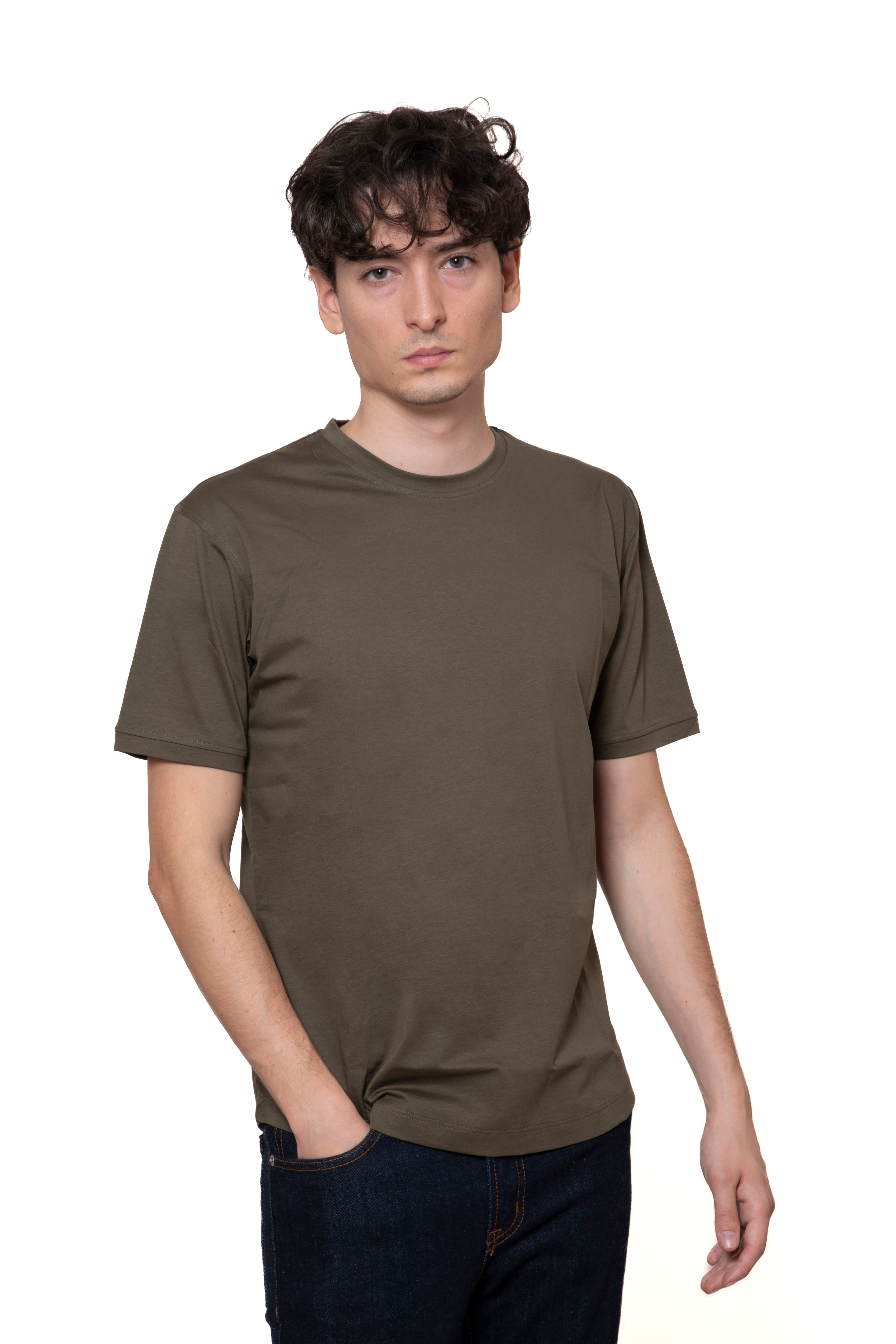 T-SHIRT FILO DI SCOZIA MILITARY