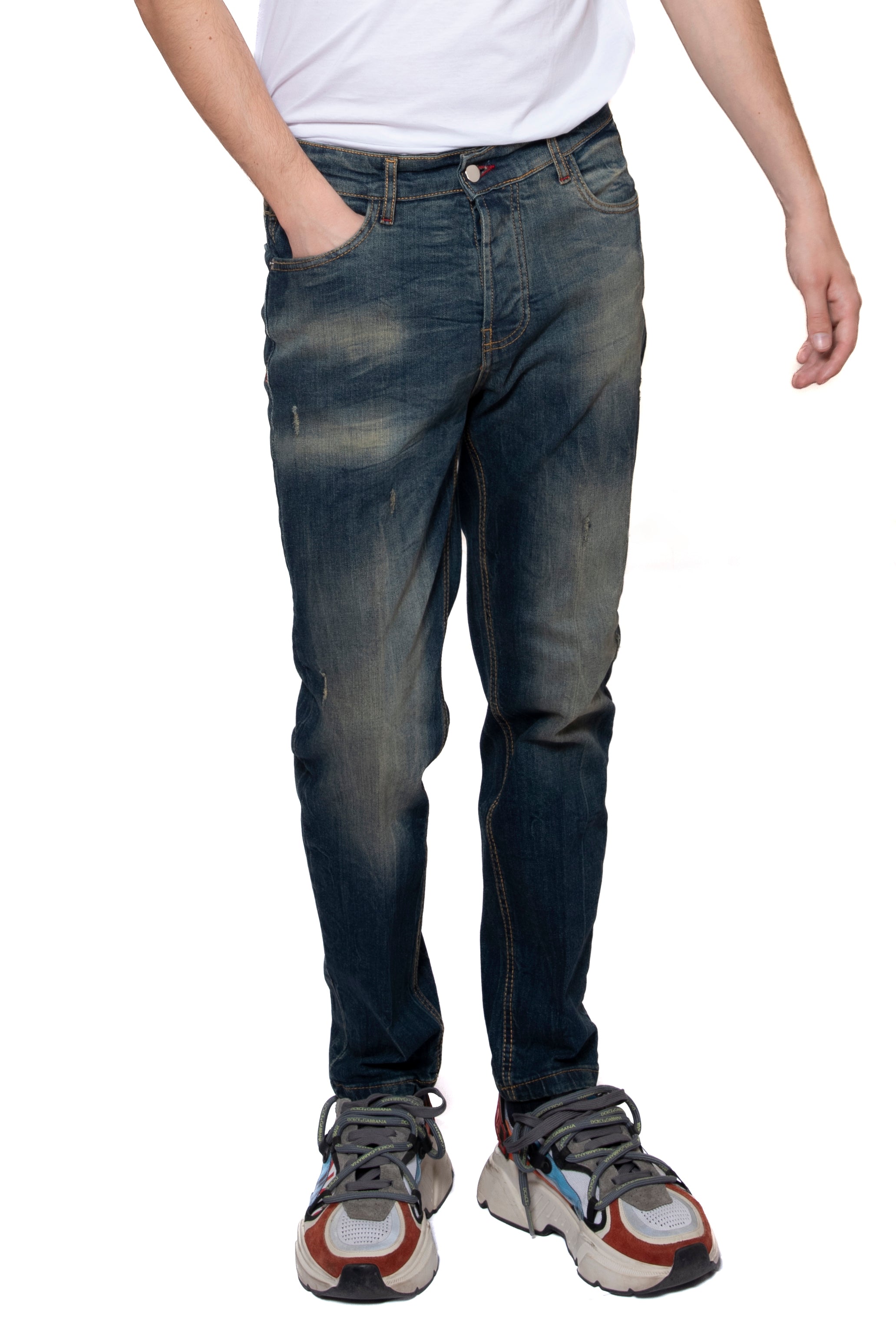CAVALIERE JEANS BLU/PESCA LAVAGGIO 4 + ABRASIONI