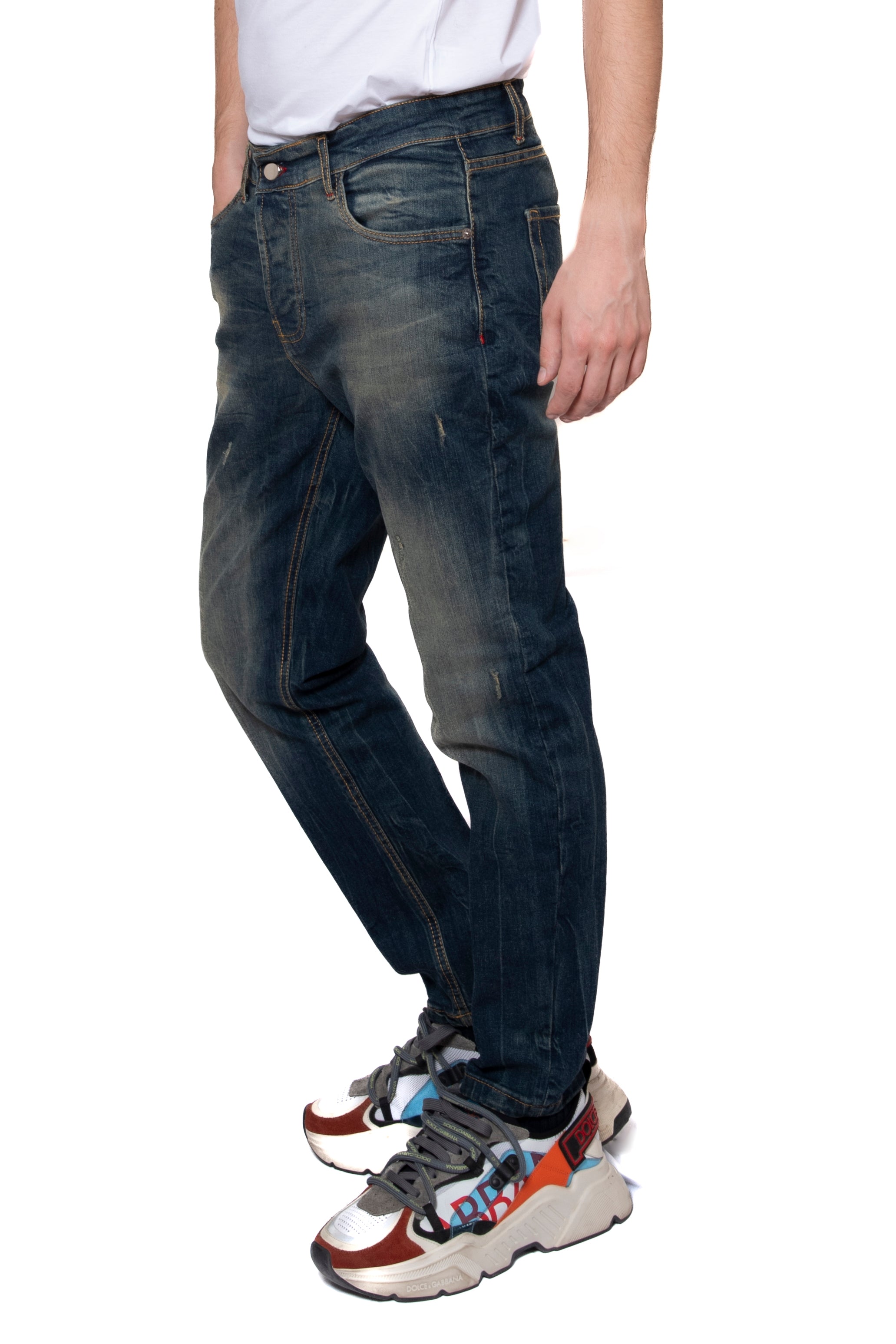 CAVALIERE JEANS BLU/PESCA LAVAGGIO 4 + ABRASIONI