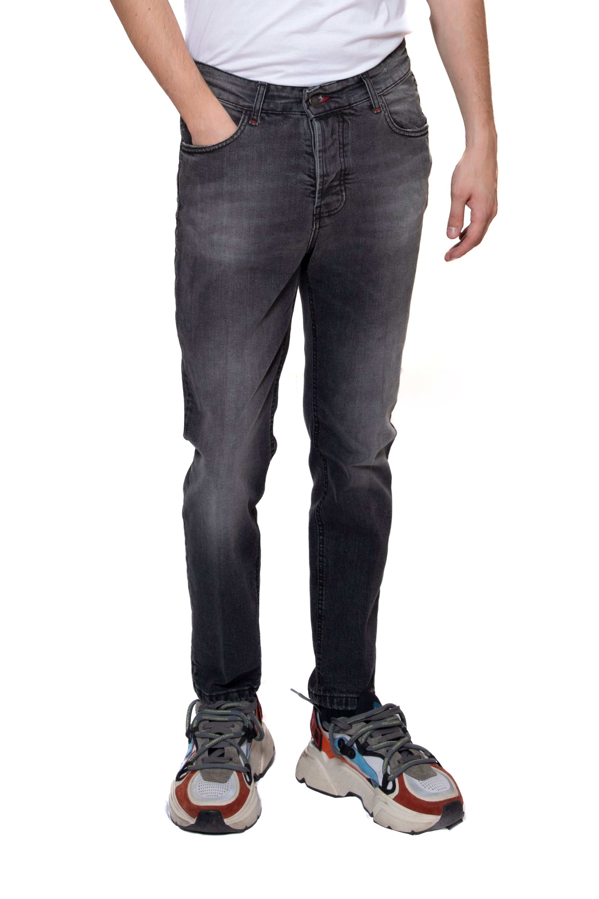 CAVALIERE JEANS NERO LAVAGGIO 3