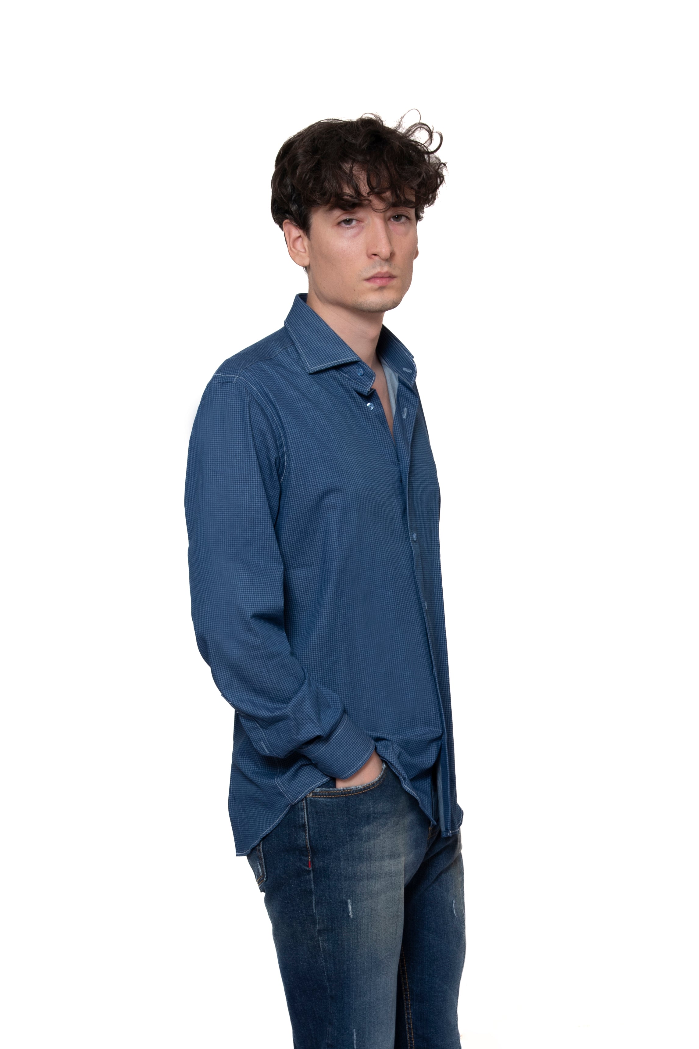 CAMICIA DENIM QUADRETTI