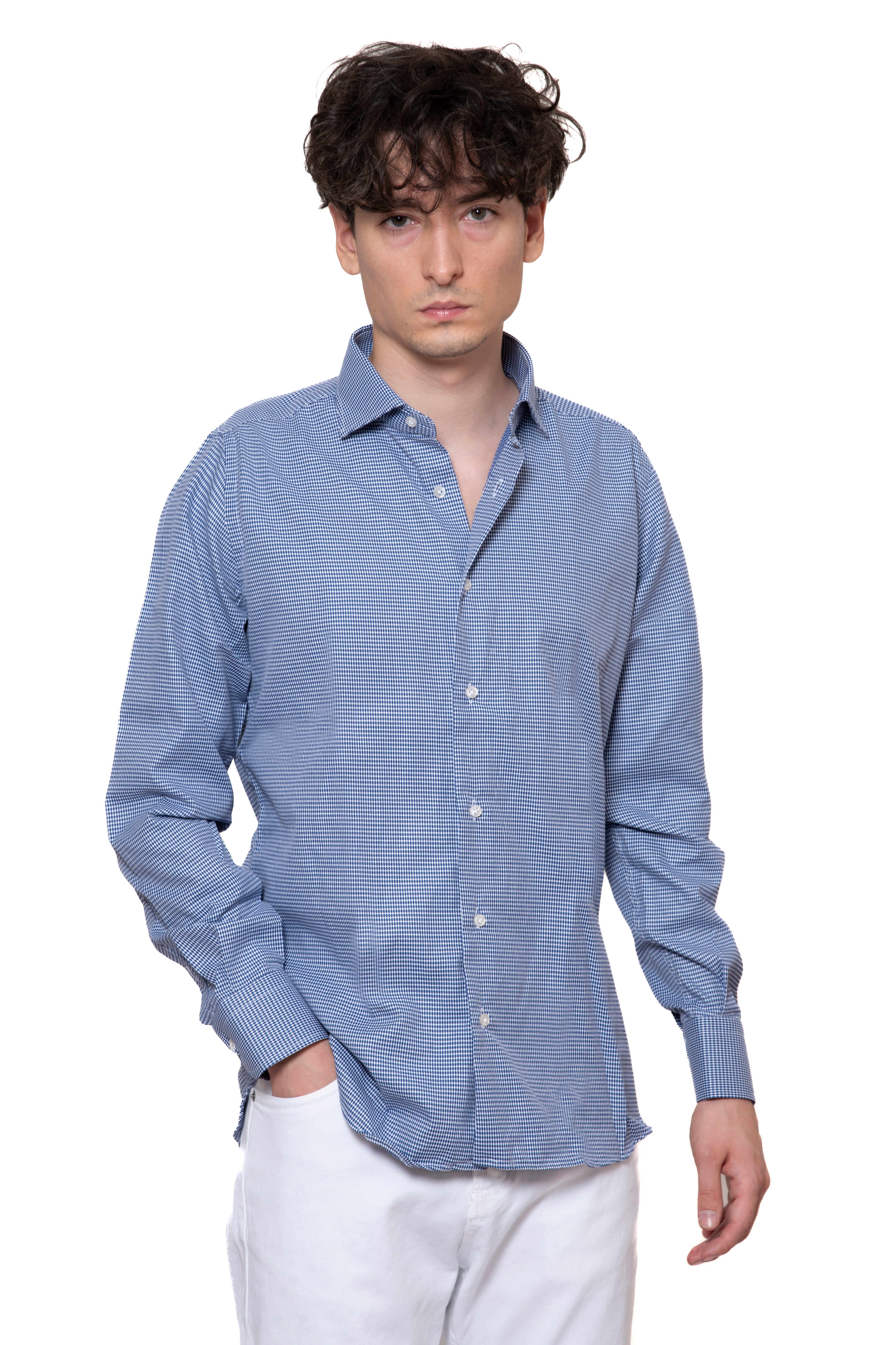 CAMICIA MICROPOIS BLU