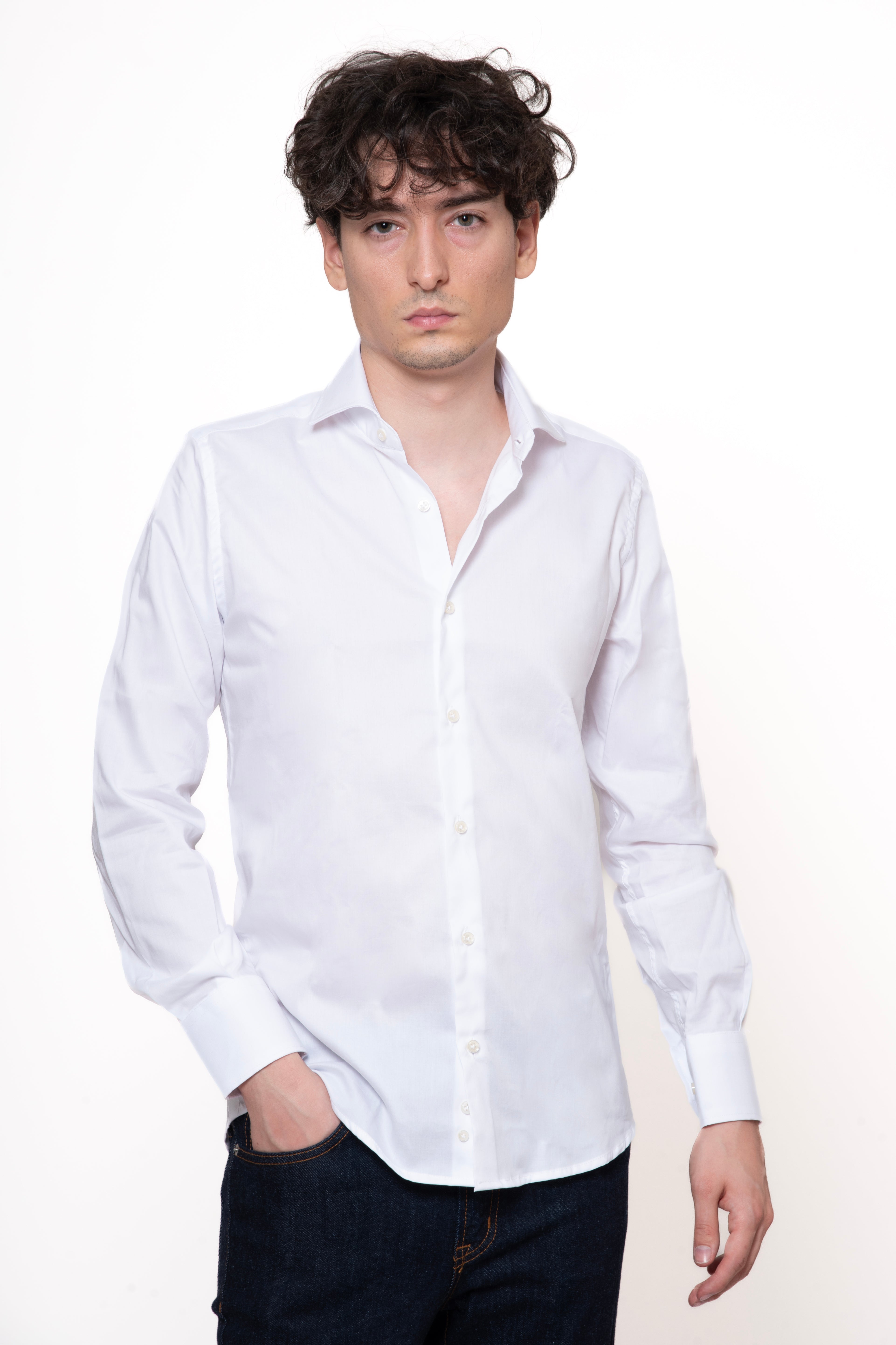 CAMICIA 100% COTONE BIANCO