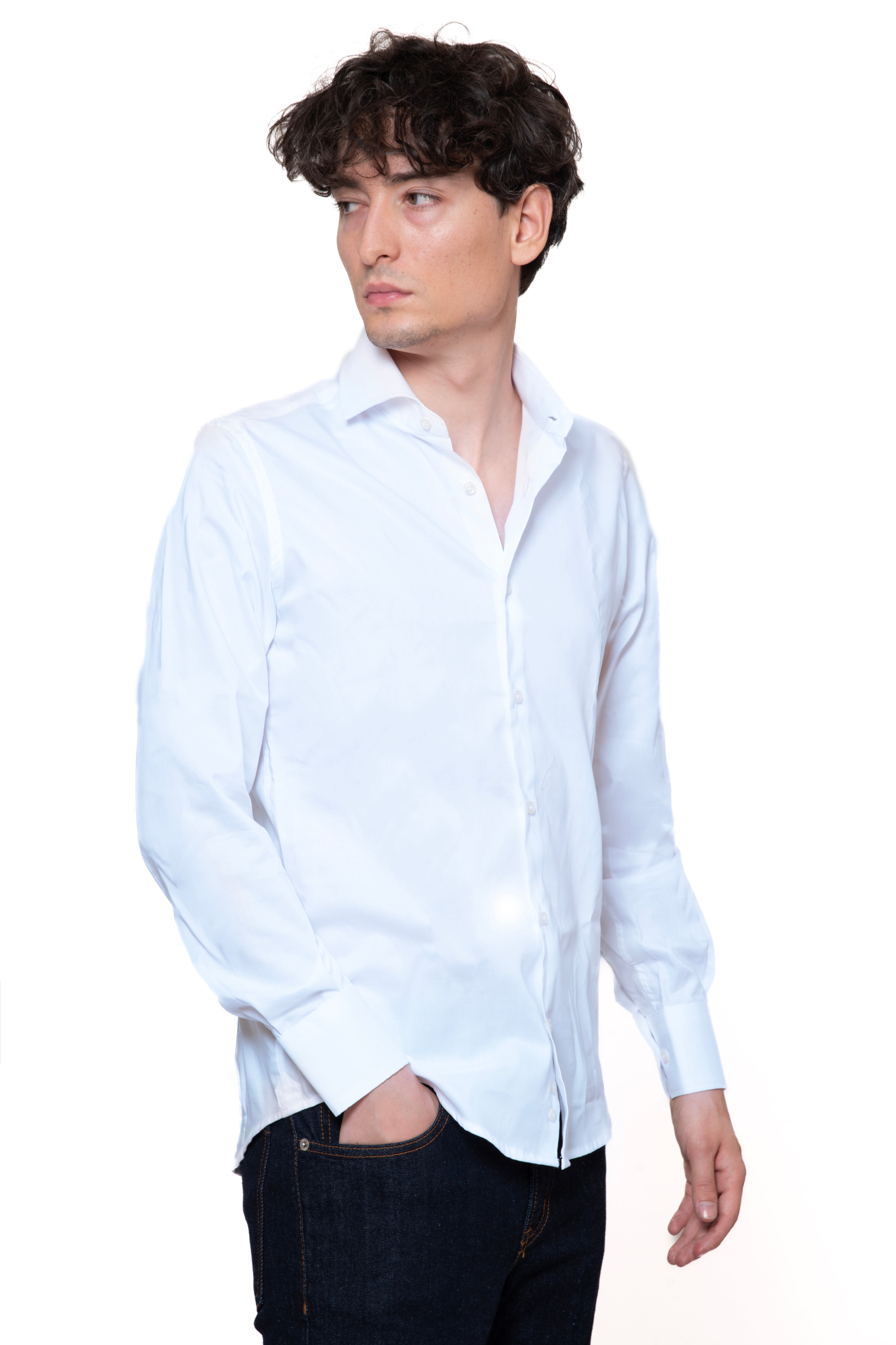 CAMICIA 100% COTONE CIELO