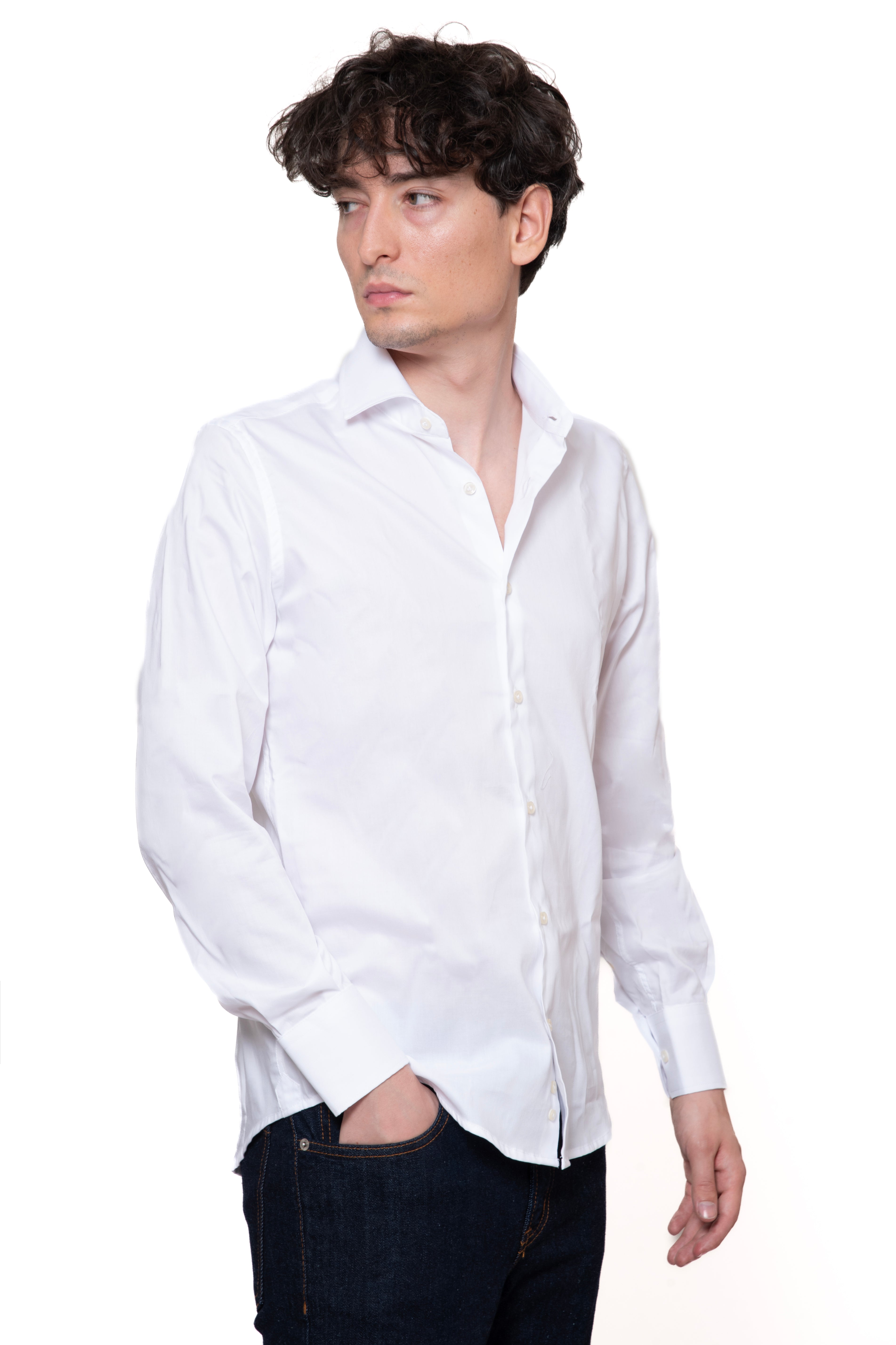 CAMICIA 100% COTONE BIANCO