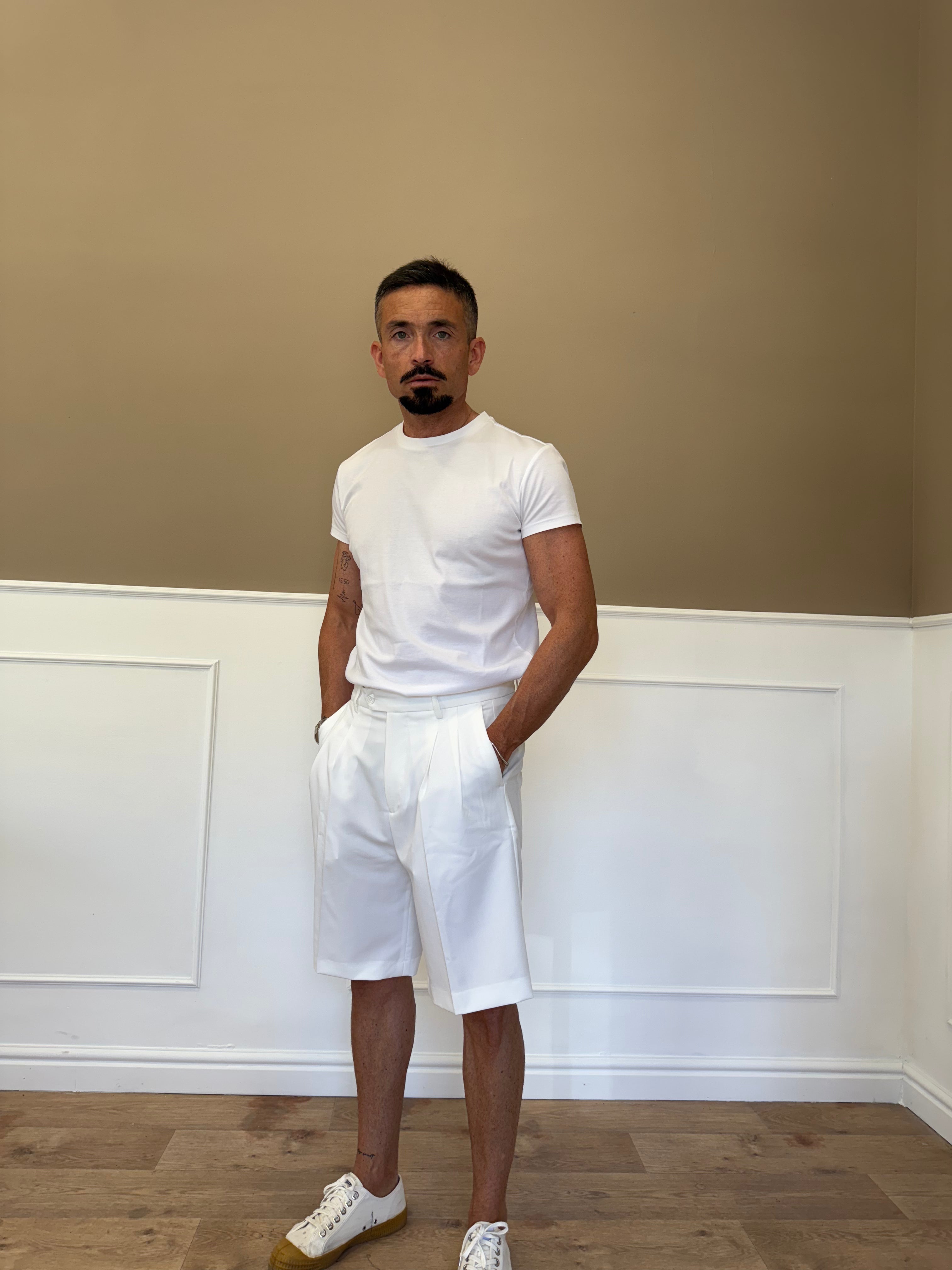 Bermuda bianco Fresco Lana