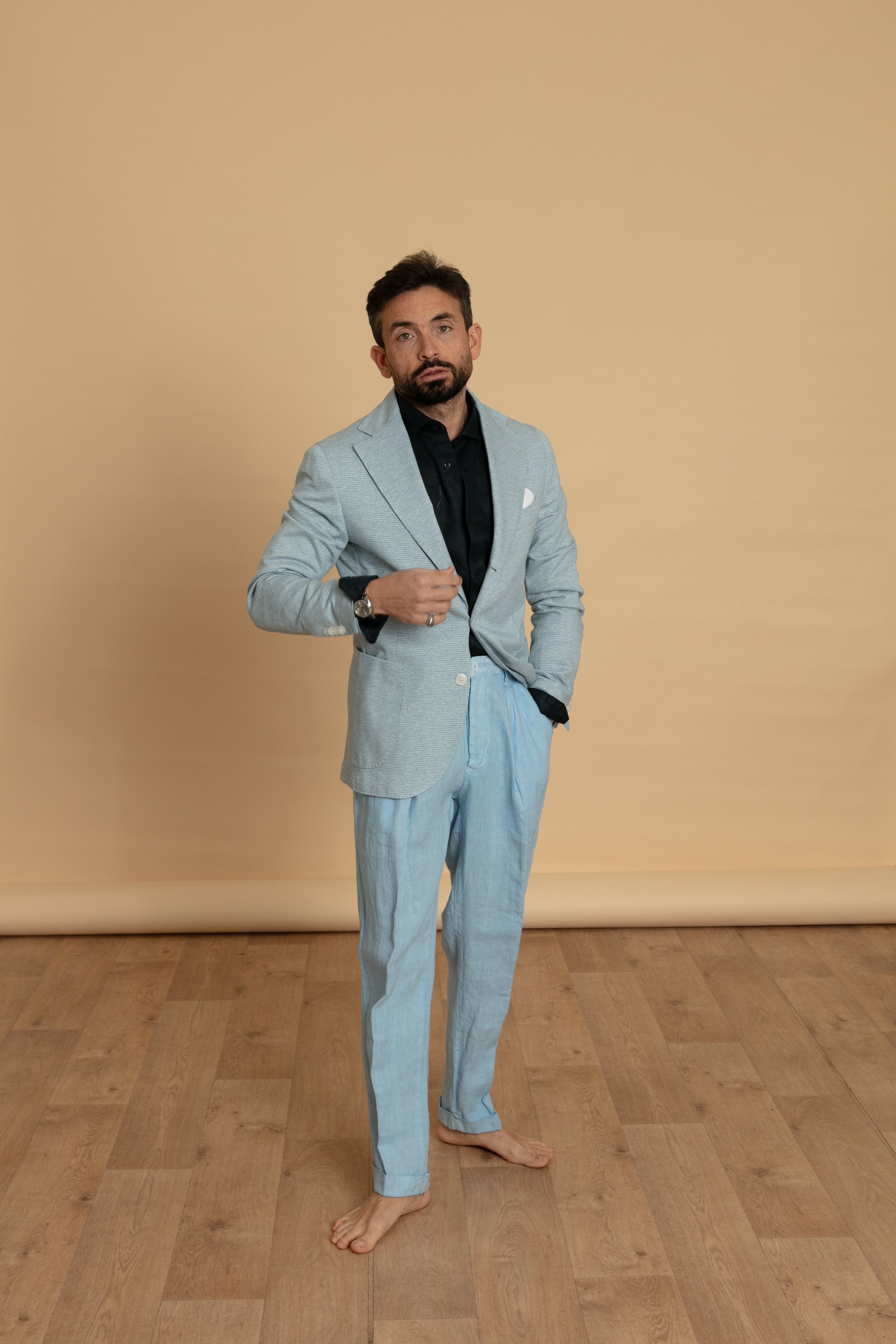 Giacca pied de poule Azzurra
