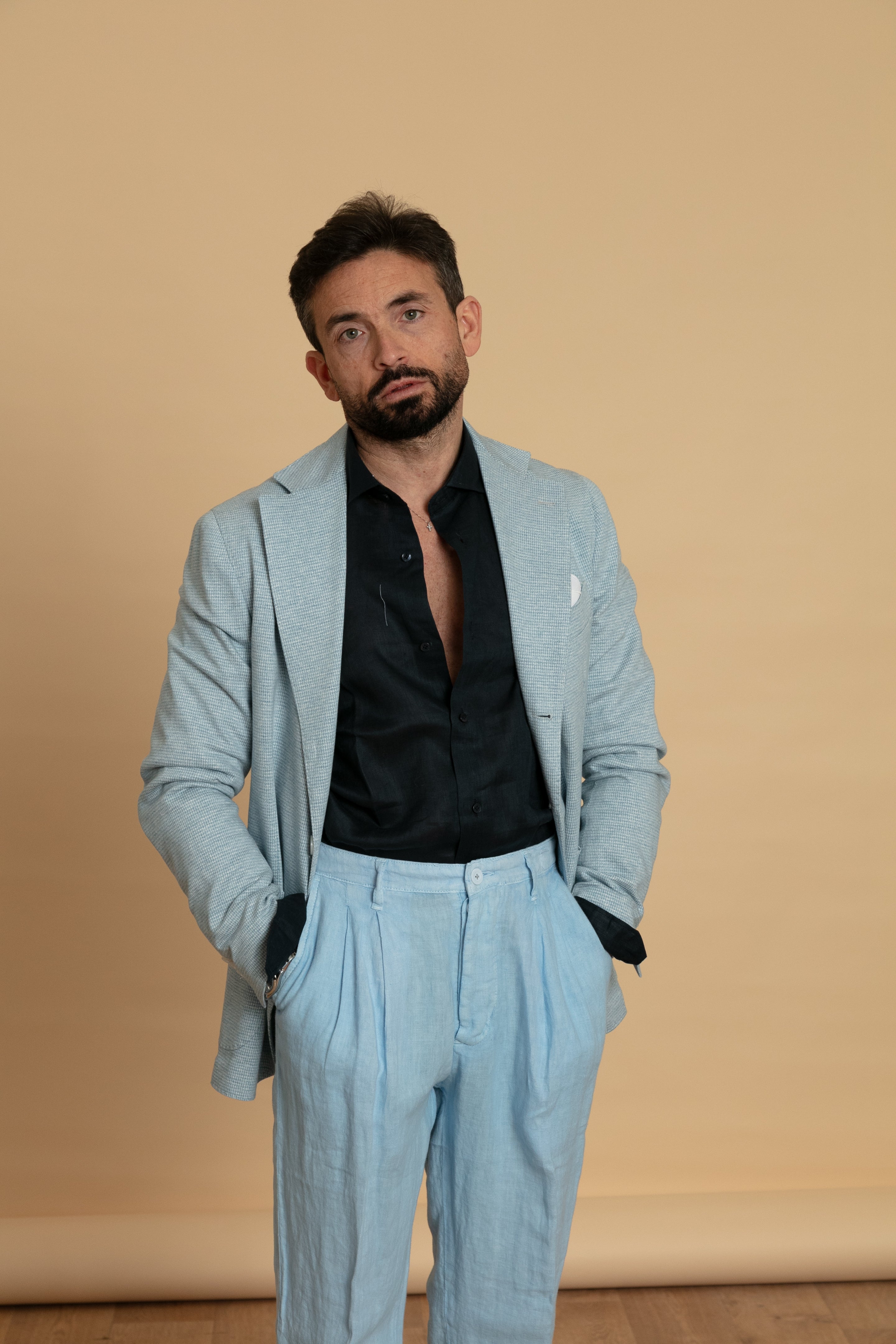 Giacca pied de poule Azzurra