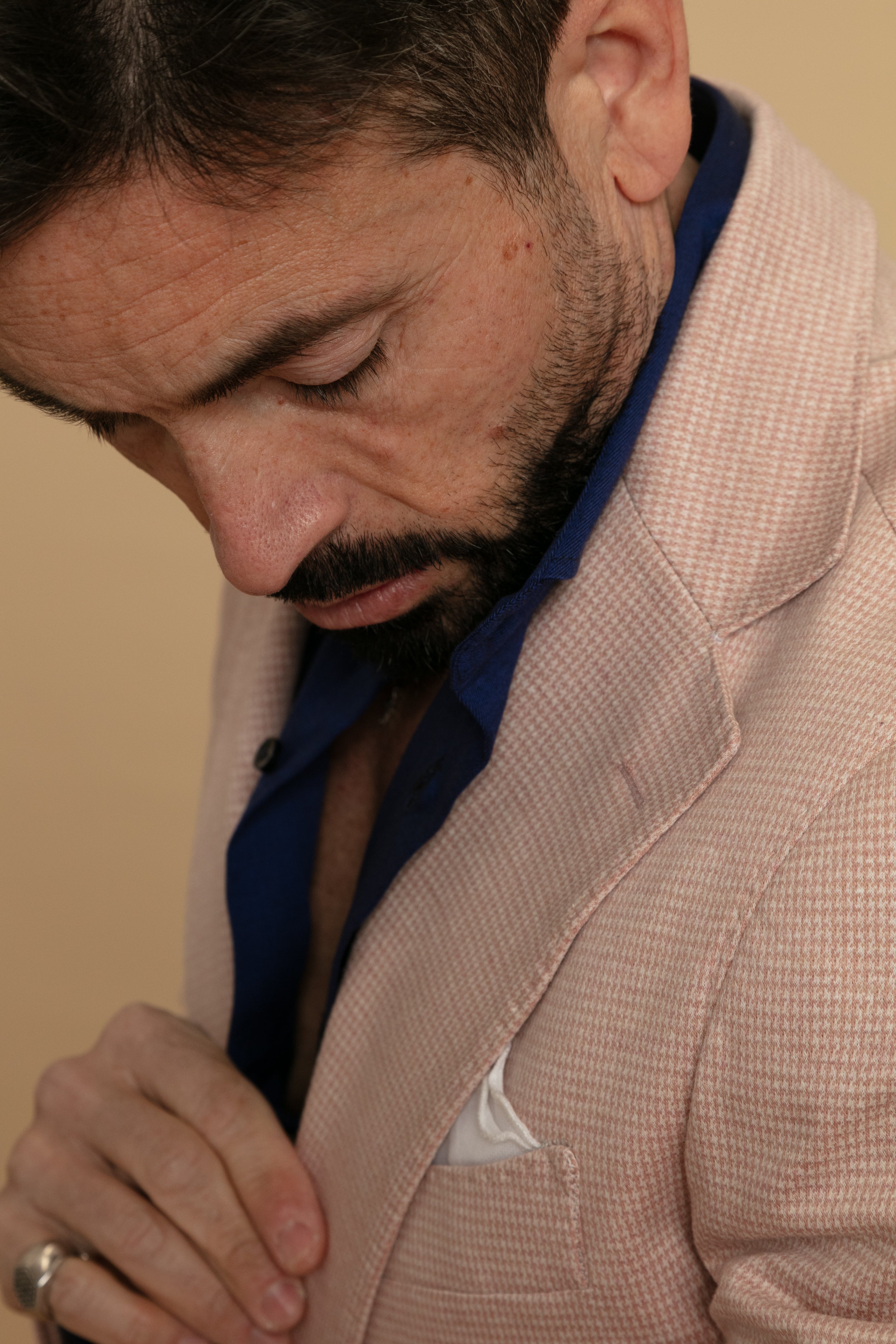 Giacca pied de poule Rosa