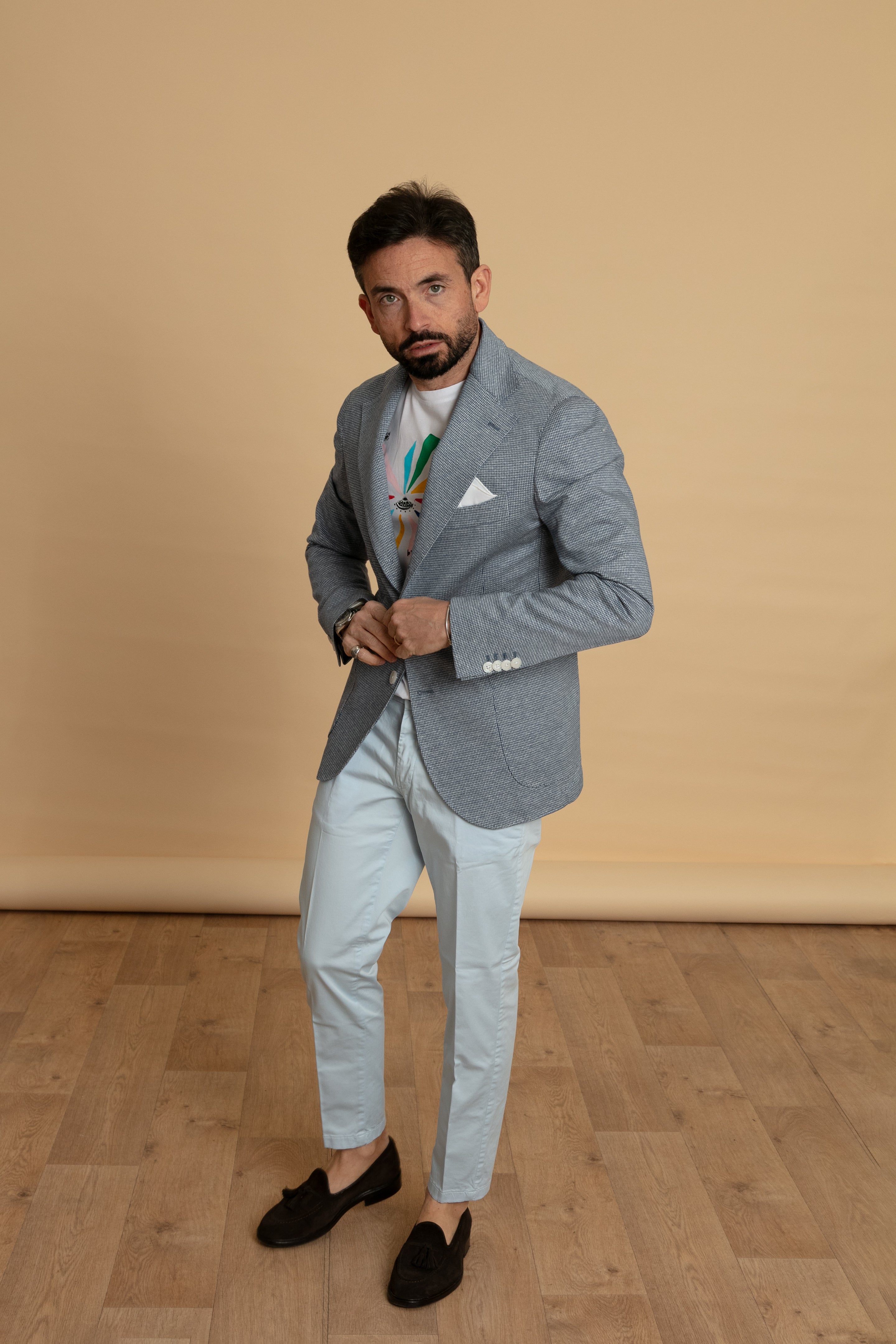 Giacca pied de poule denim quella a destra