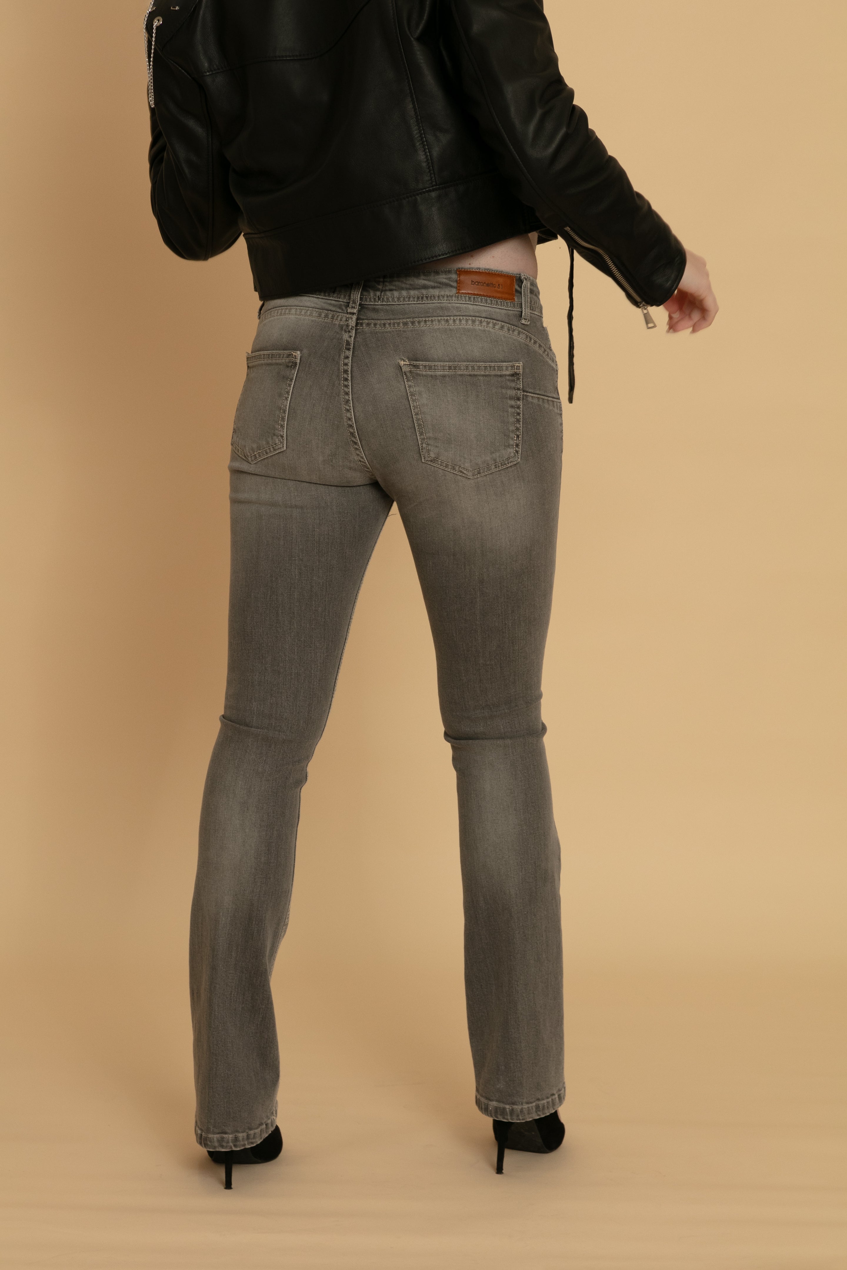 CAVALIERE JEANS GRIGIO DONNA ZAMPETTA