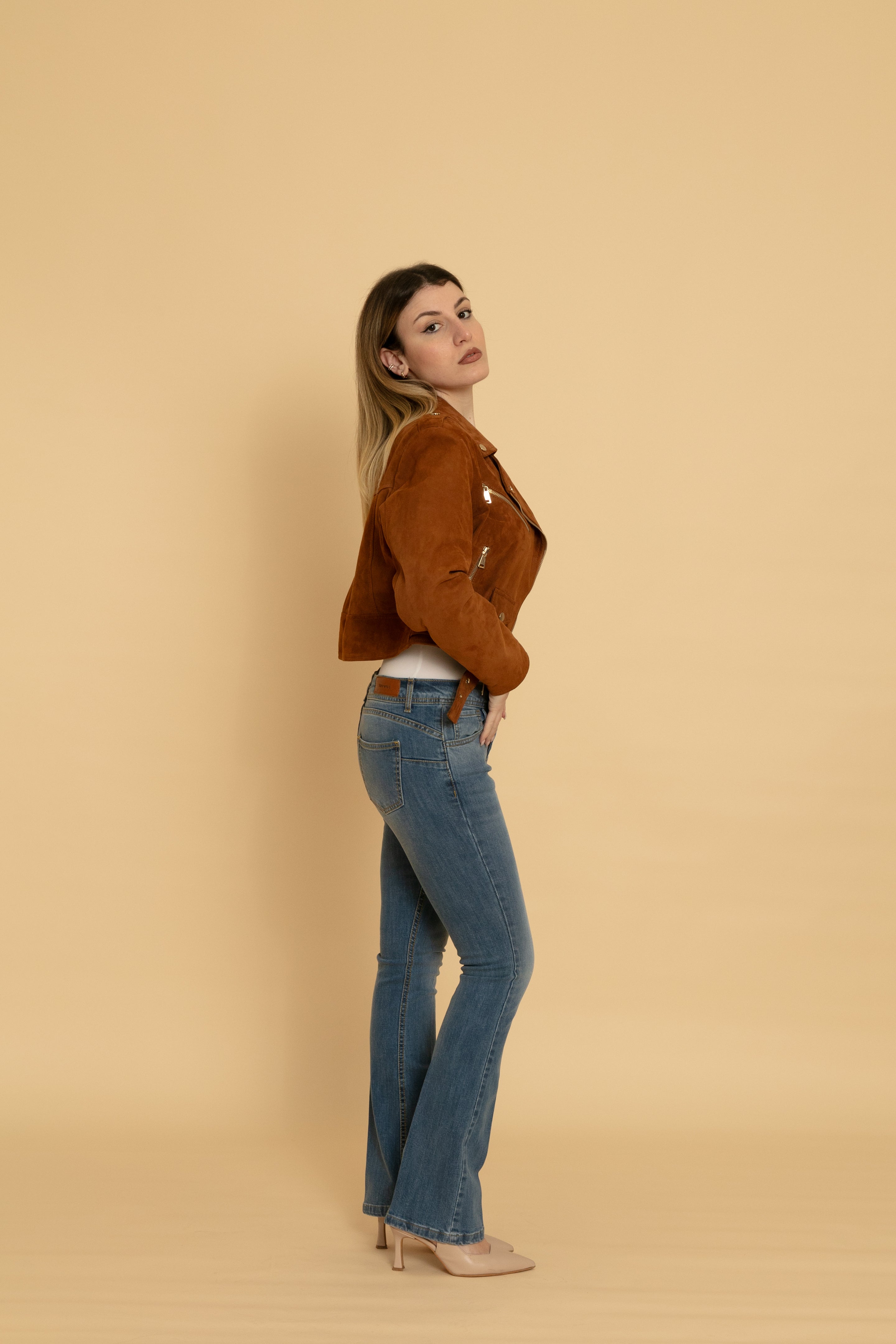 CAVALIERE JEANS BLU DONNA LAVAGGIO CHIARO