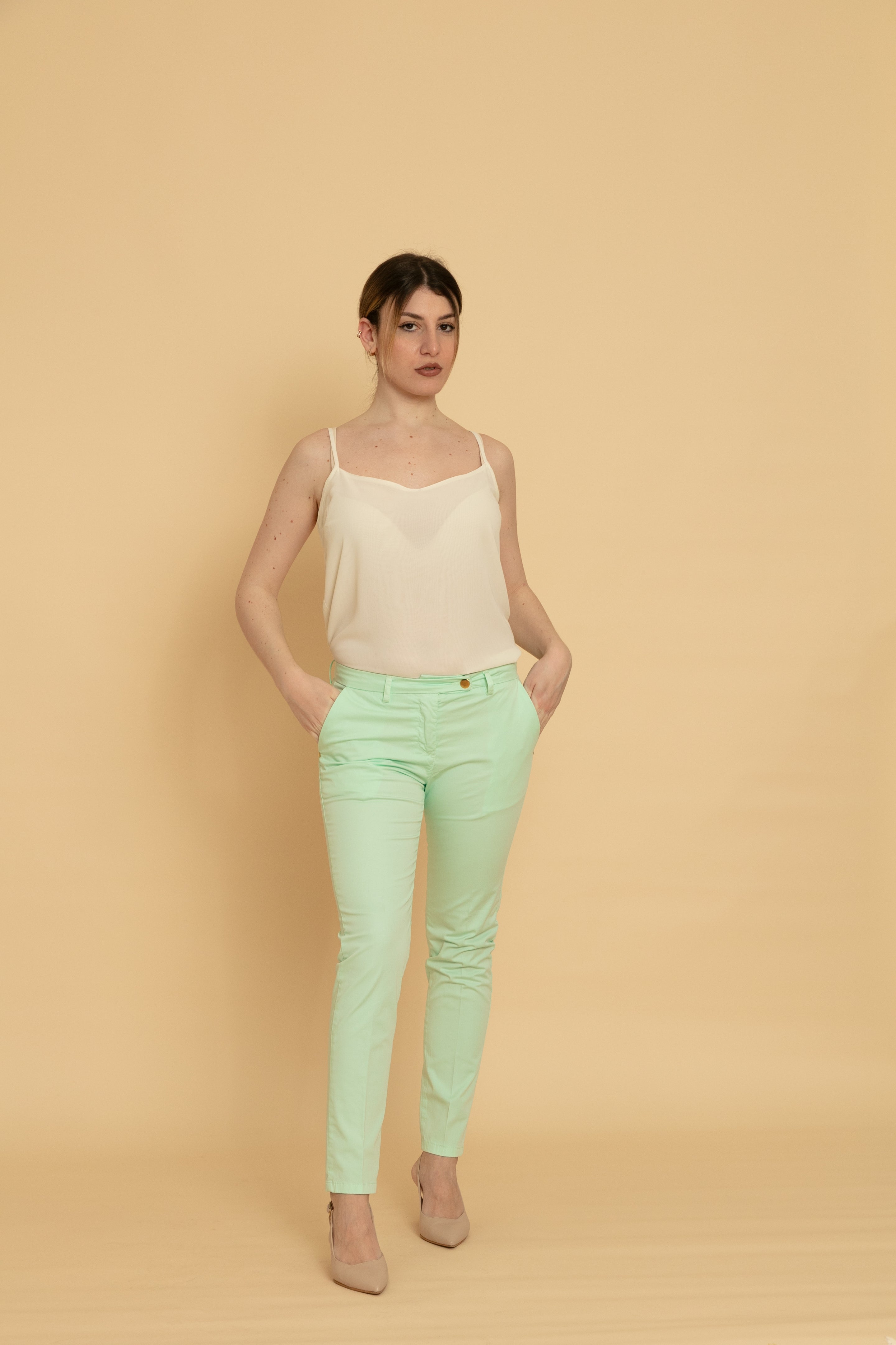 Pantalone Tasca America Donna Verde
