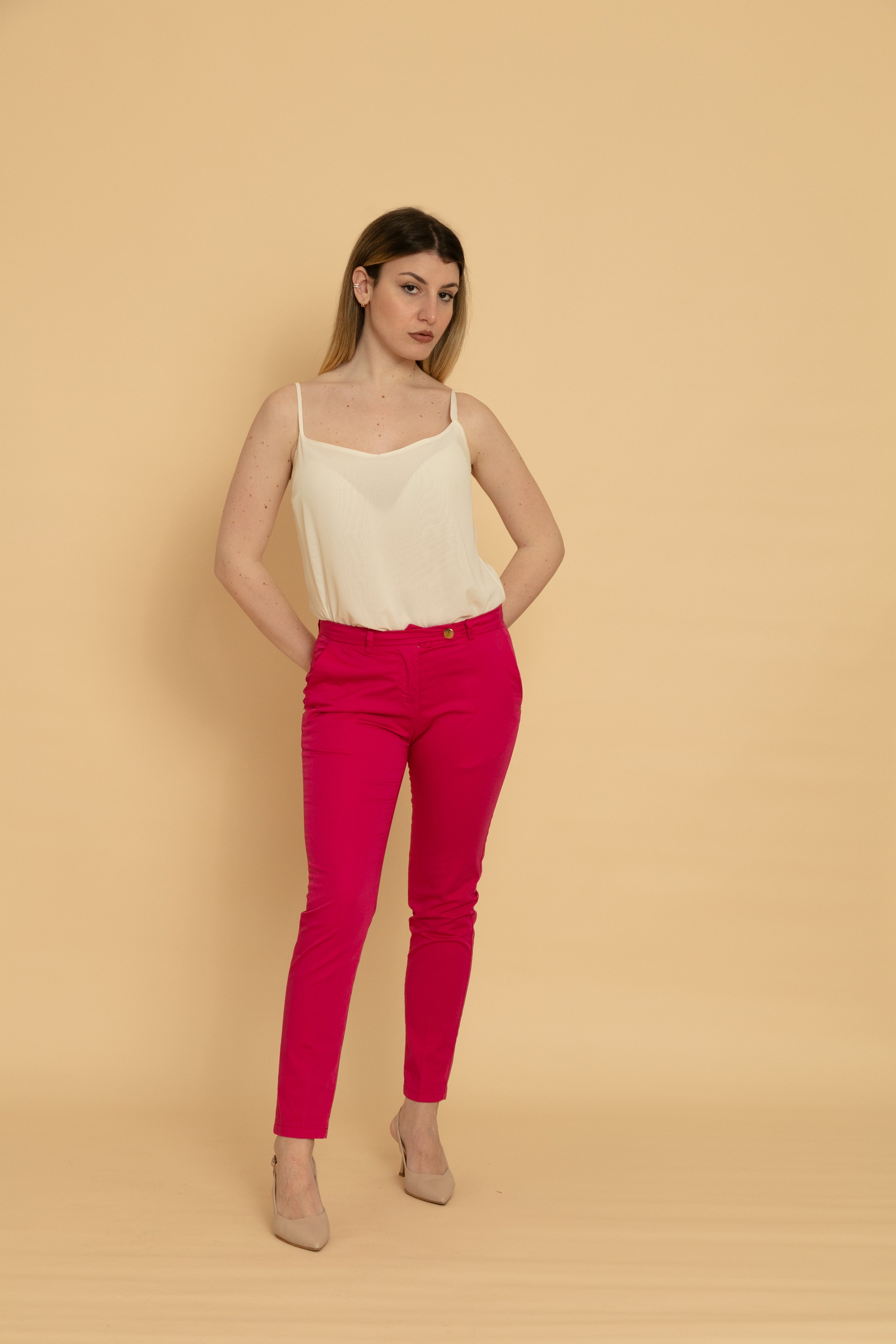 Pantalone Tasca America Donna Fucsia