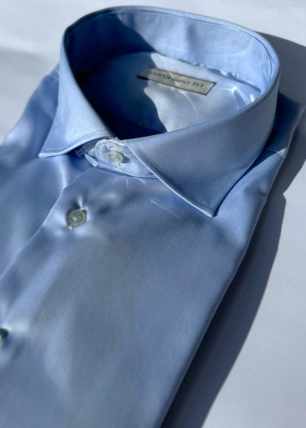 CAMICIA 100% COTONE AZZURRA