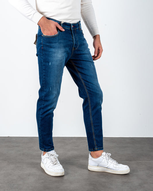 Cavaliere Jeans blu lavaggio 3 + abrasioni