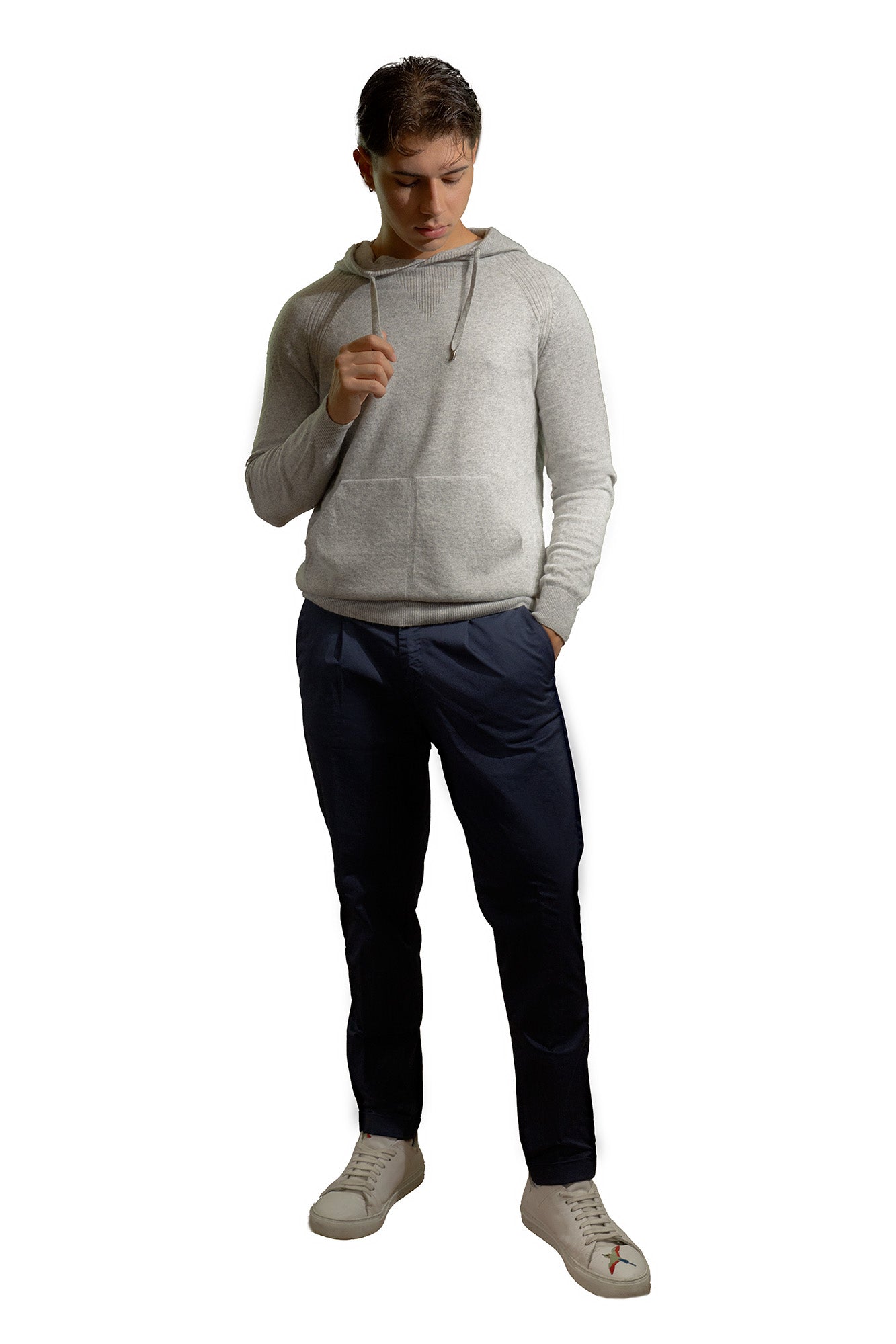 FELPA MISTO CASHMERE GRIGIO