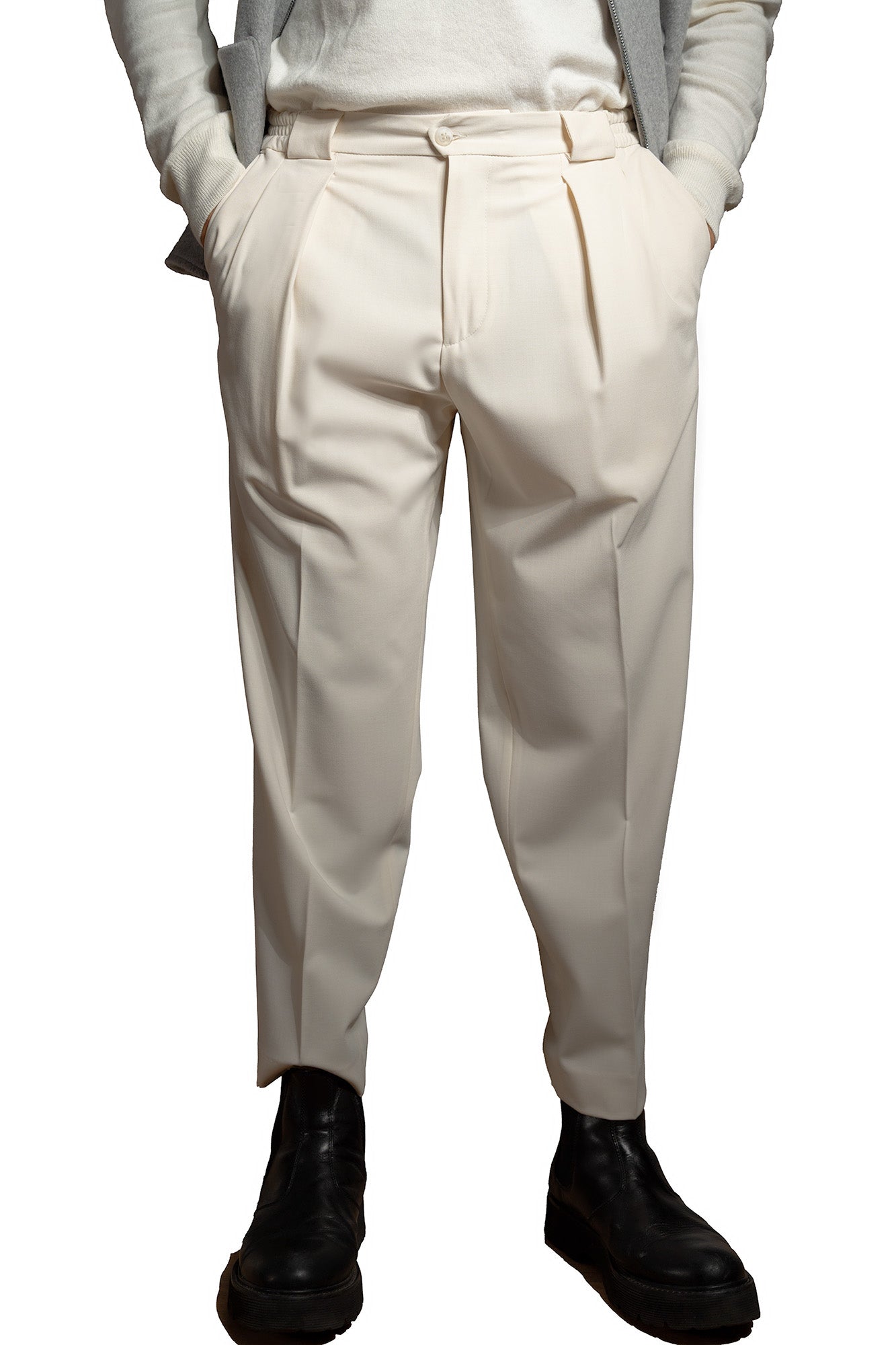 Pantalone con molla in lana – tasca America