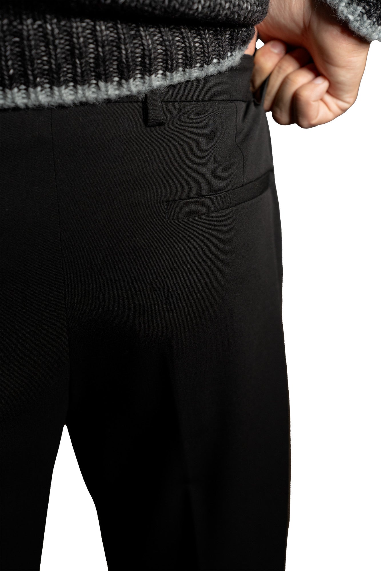 Pantalone con molla in lana – tasca America