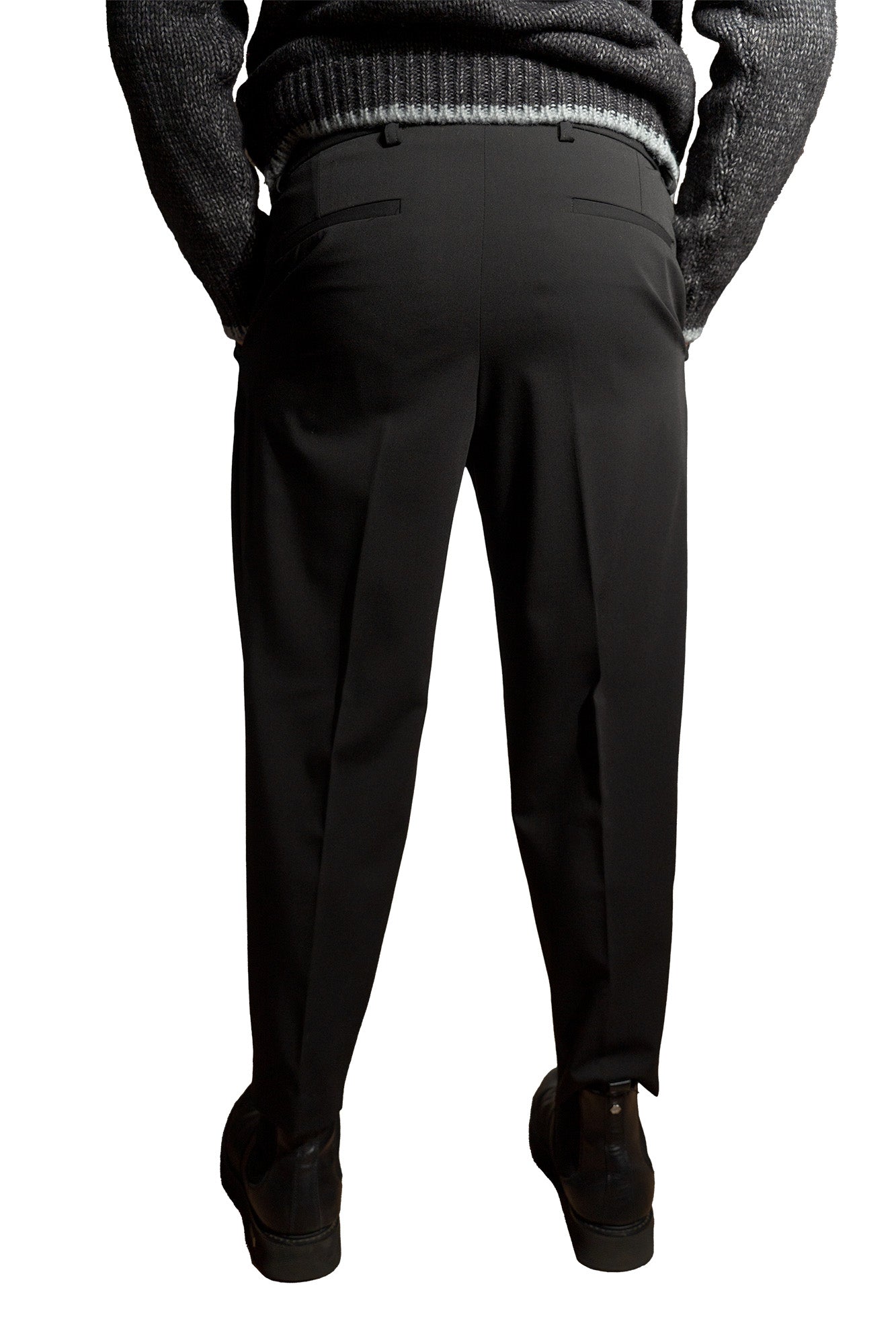 Pantalone con molla in lana – tasca America