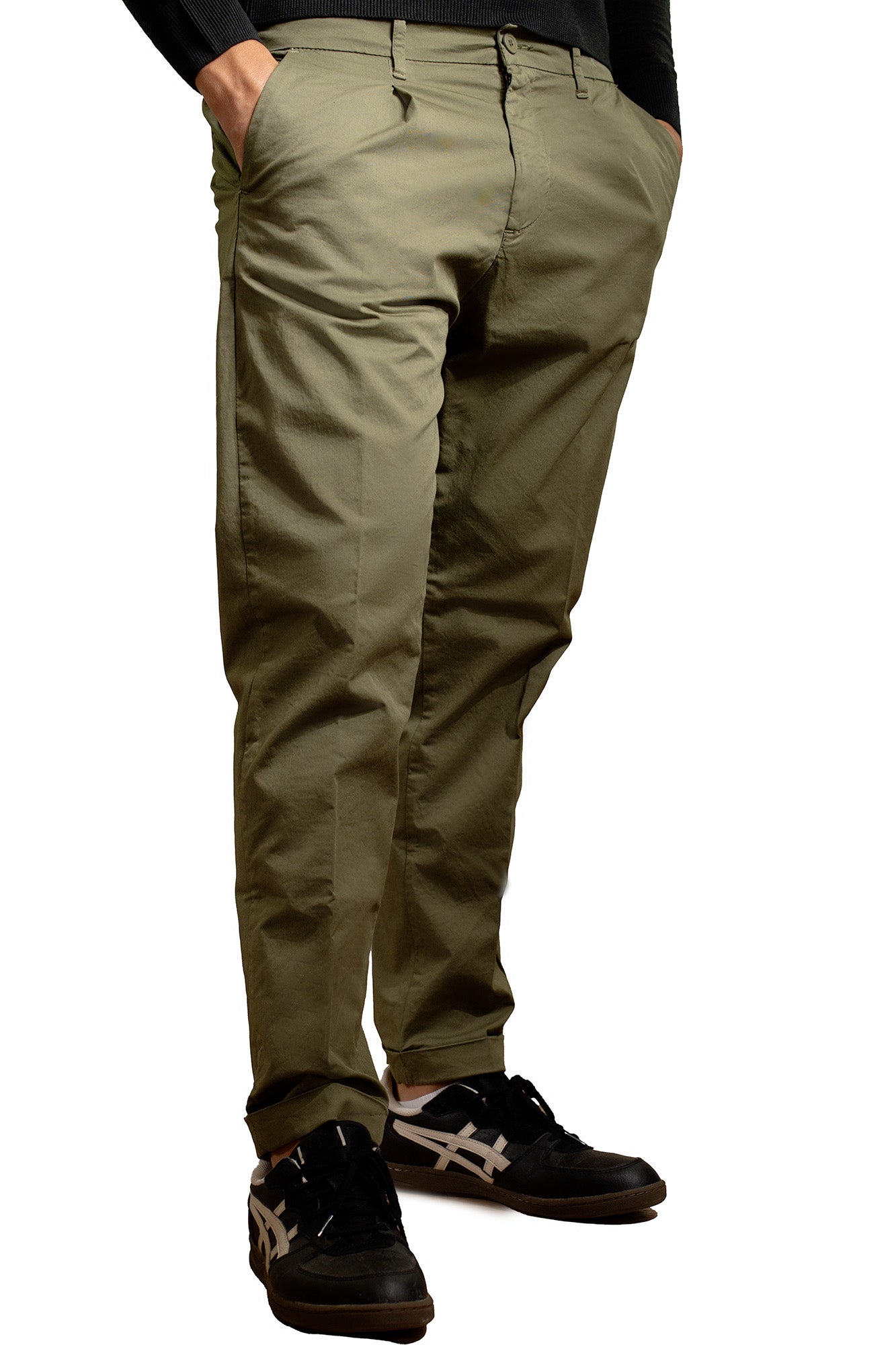 Pantalone con molla in cotone – tasca America