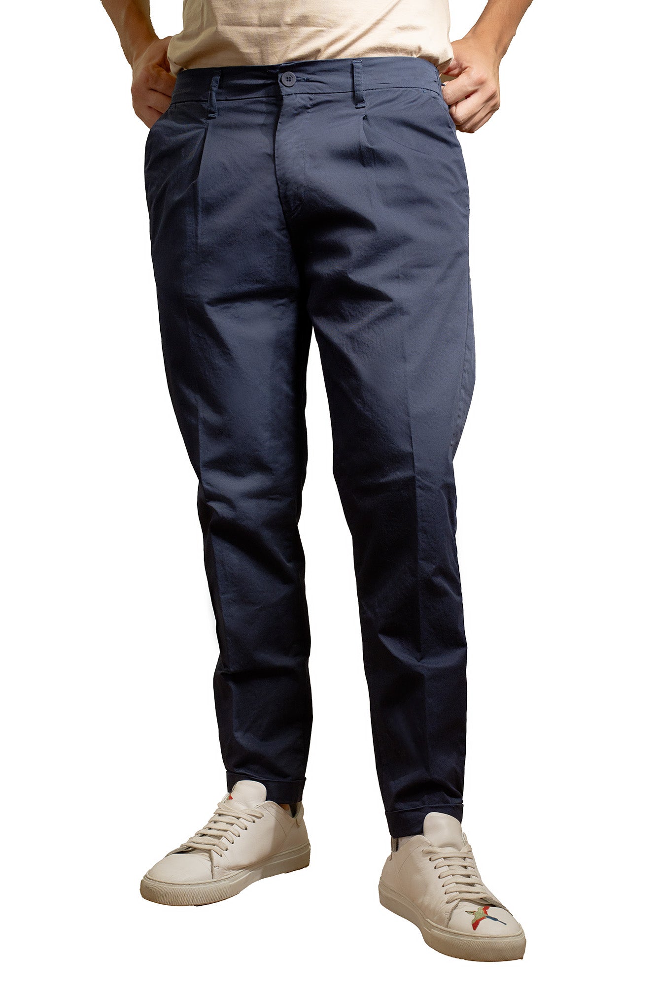 Pantalone con molla in cotone – tasca America